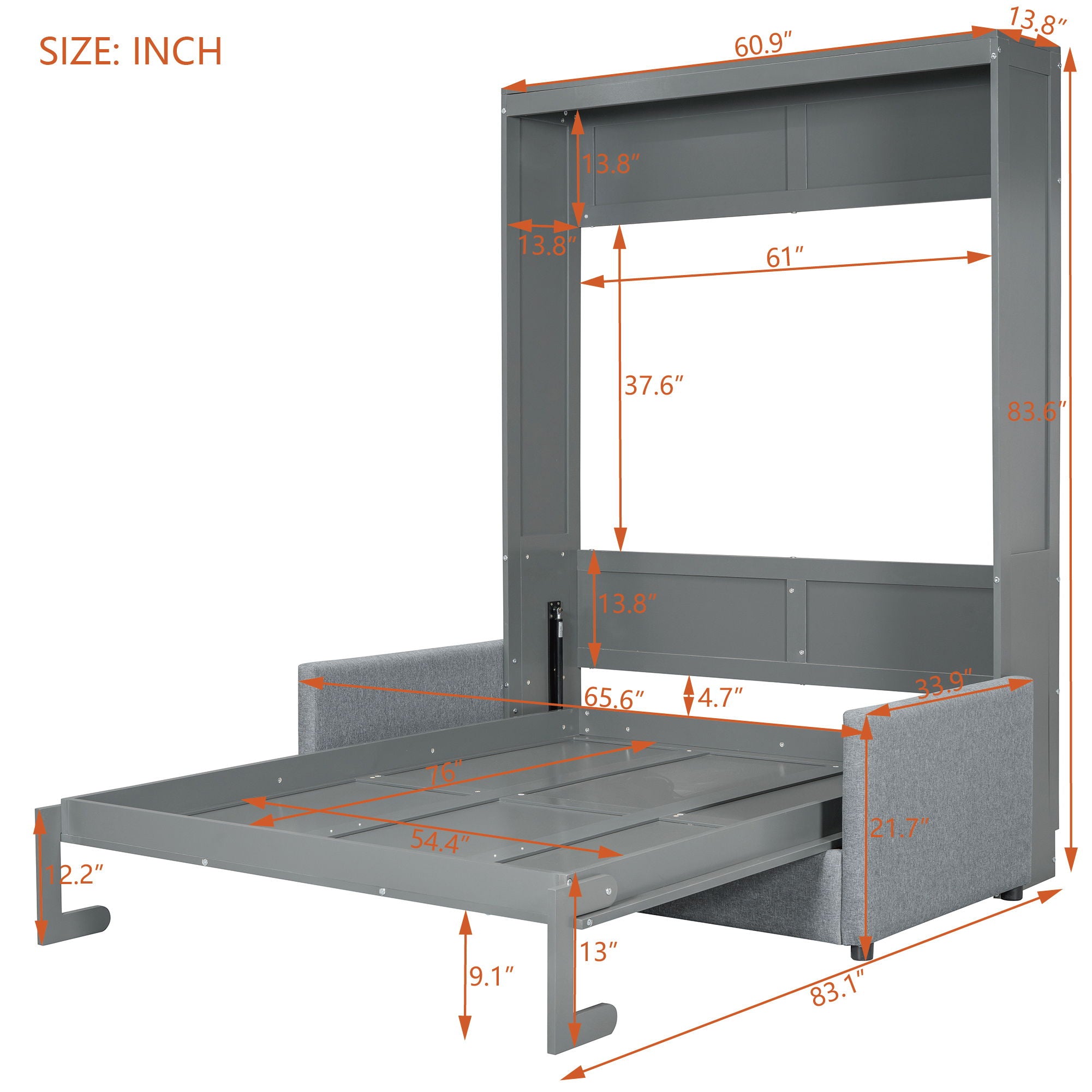 Murphy Wall Bed With Cushion