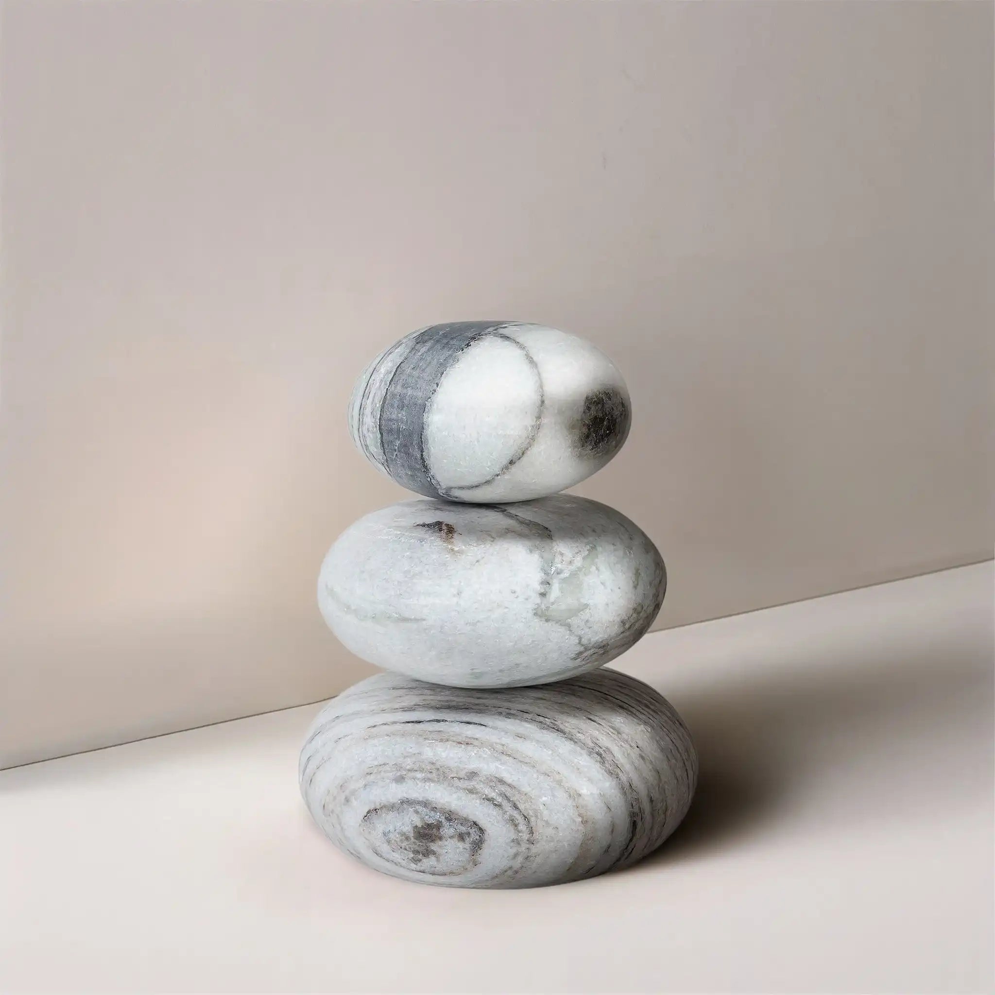 Pumpkin - 3 Piece Marble Decorative Object - Panda