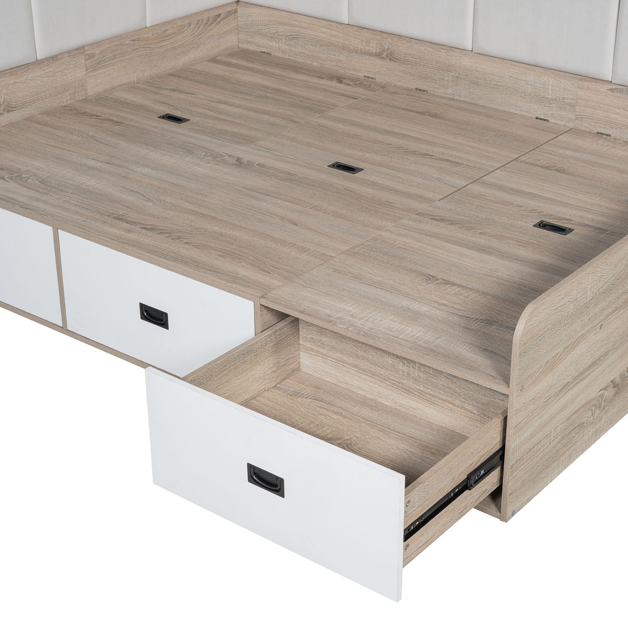Daybed With 3 Drawers And 3 Storage Compartments