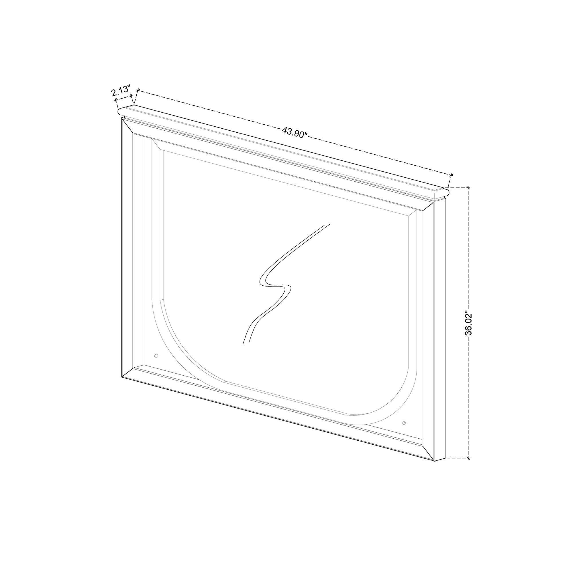 Uriuni - 5 Piece King Bedroom Set With LED Lighting And Panel Headboard - Gold / White