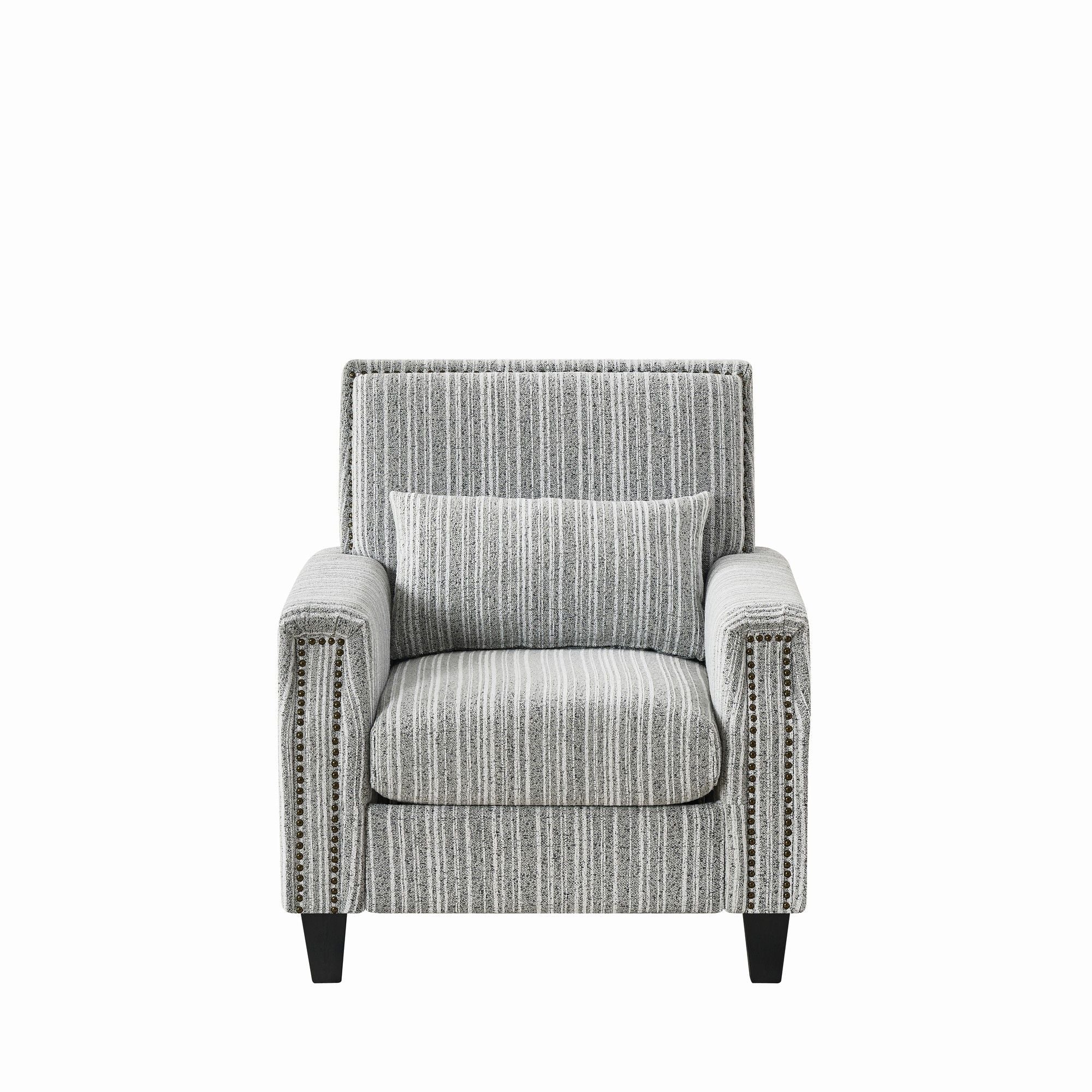 Accent Chair With Arms, Comfy Armchair For Living Room - Gray