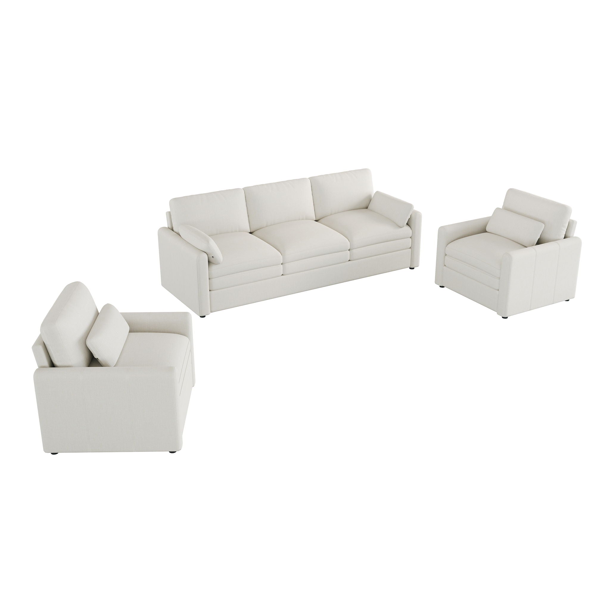 Cozy Sofa Set Oversized Comfy Cloud Sofa With Double Cushion