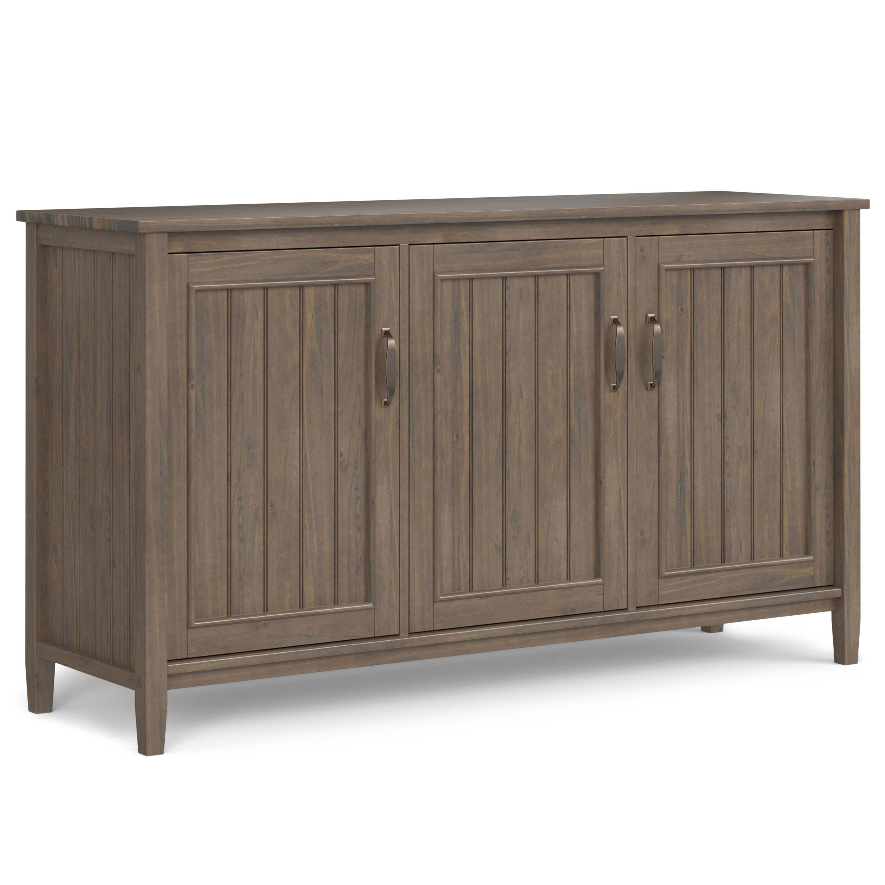 Lev - Wide Storage Cabinet - Smoky Brown - Best Buy Furniture