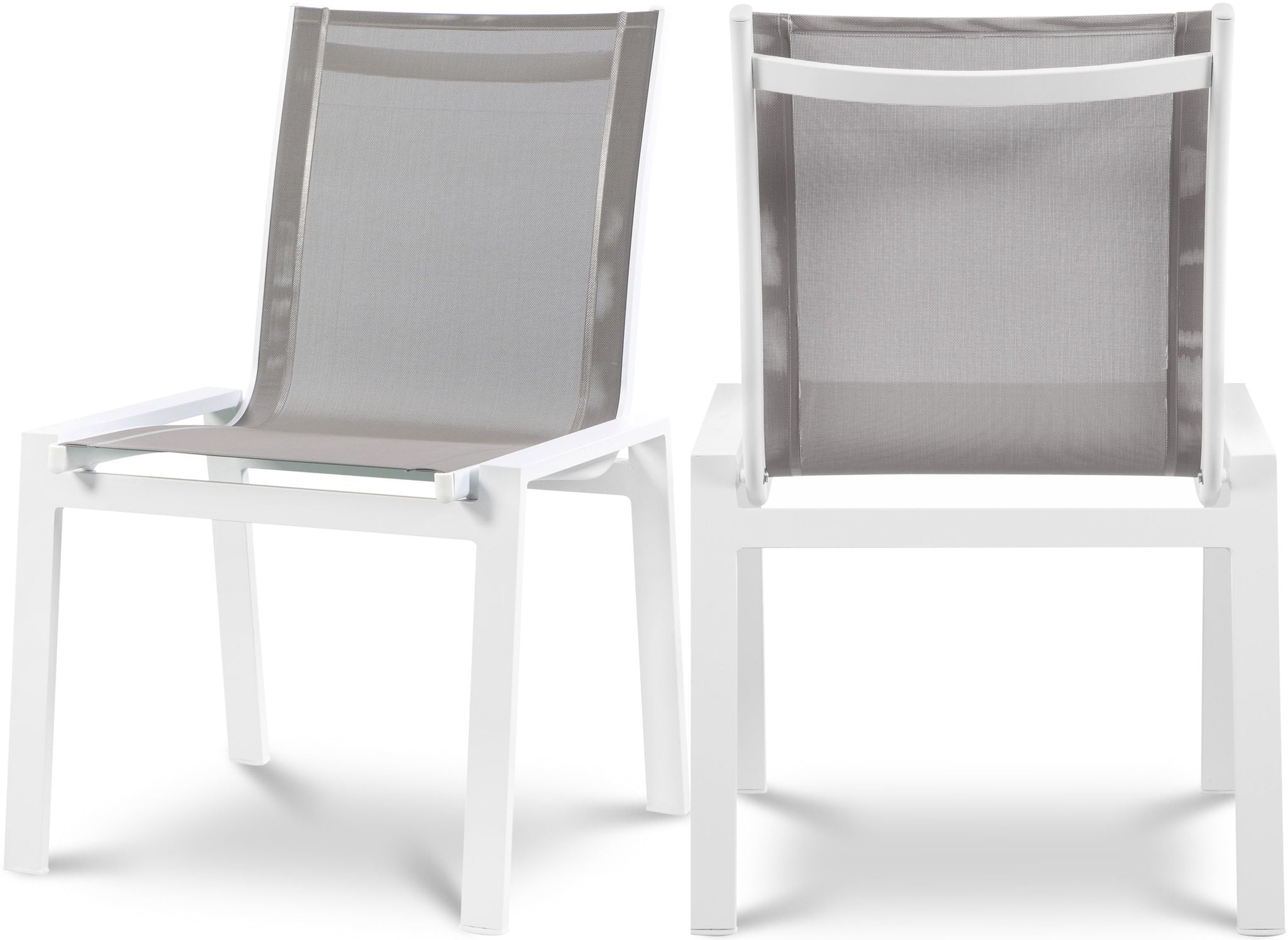 Nizuc - Outdoor Patio Dining Chair With White Frame (Set of 2)