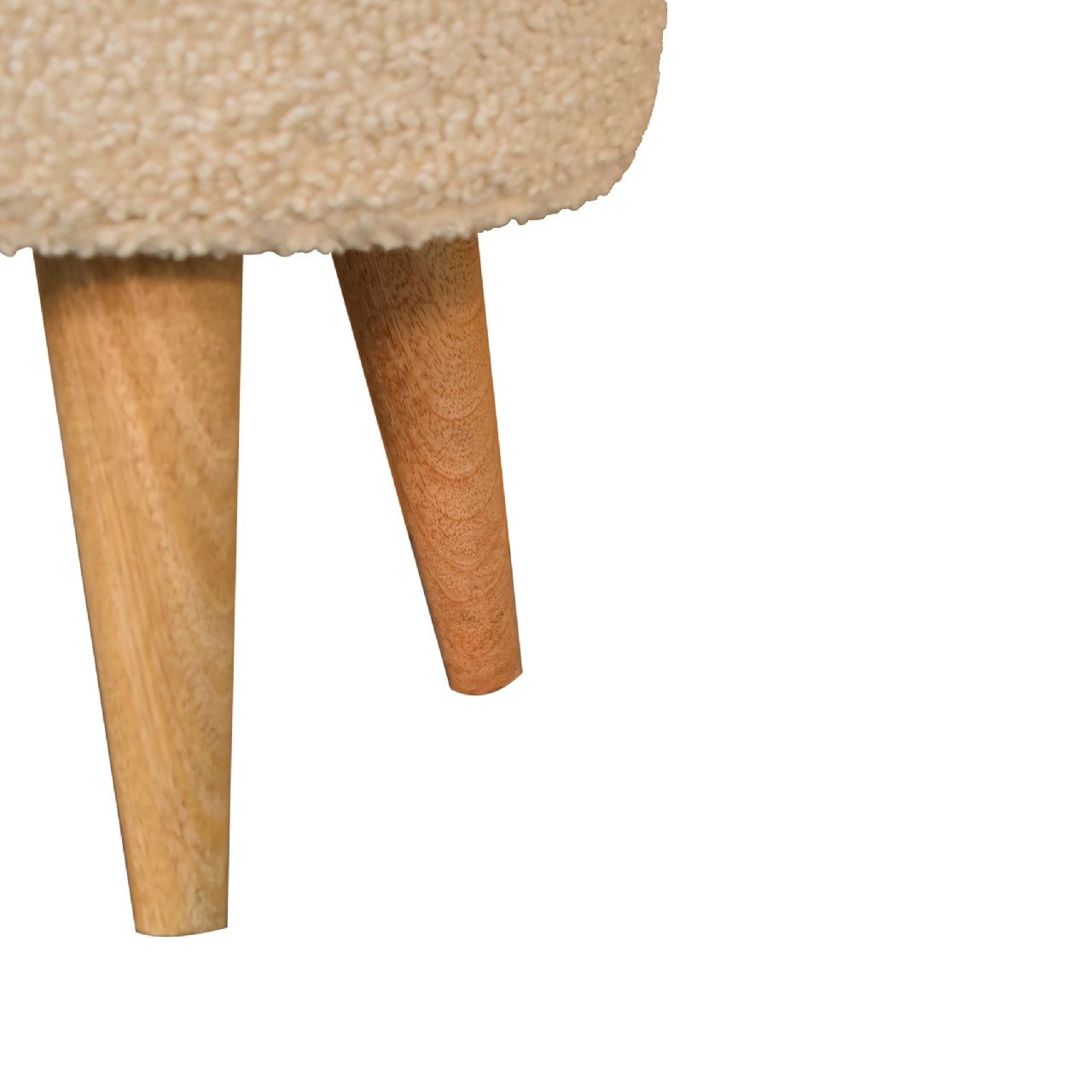 Petite Footstool - Cream / Brown