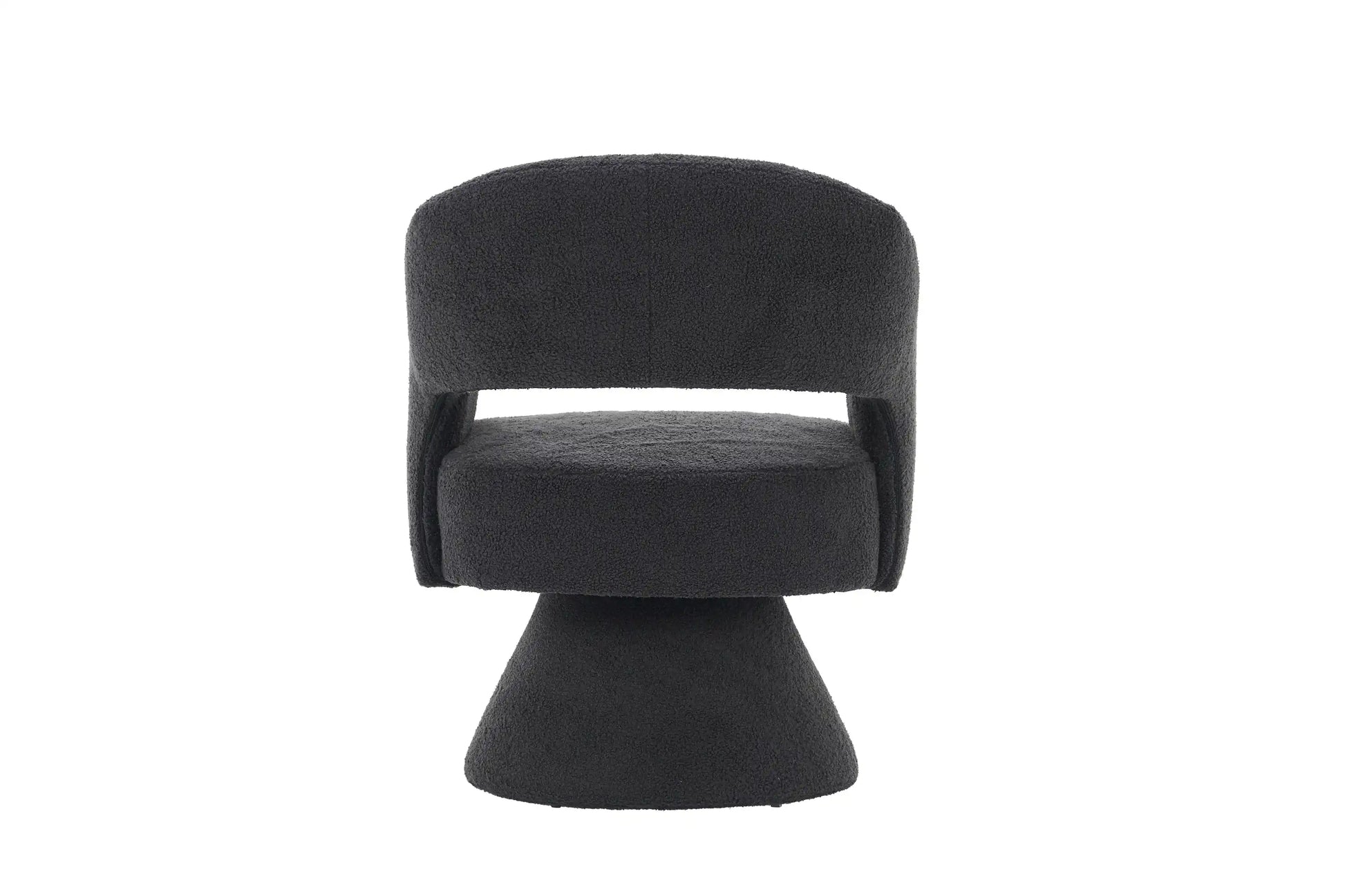 Swivel Accent Chair Armchair, Round Barrel Chair in Fabric for Living Room Bedroom,Grey Teddy - Best Buy Furniture