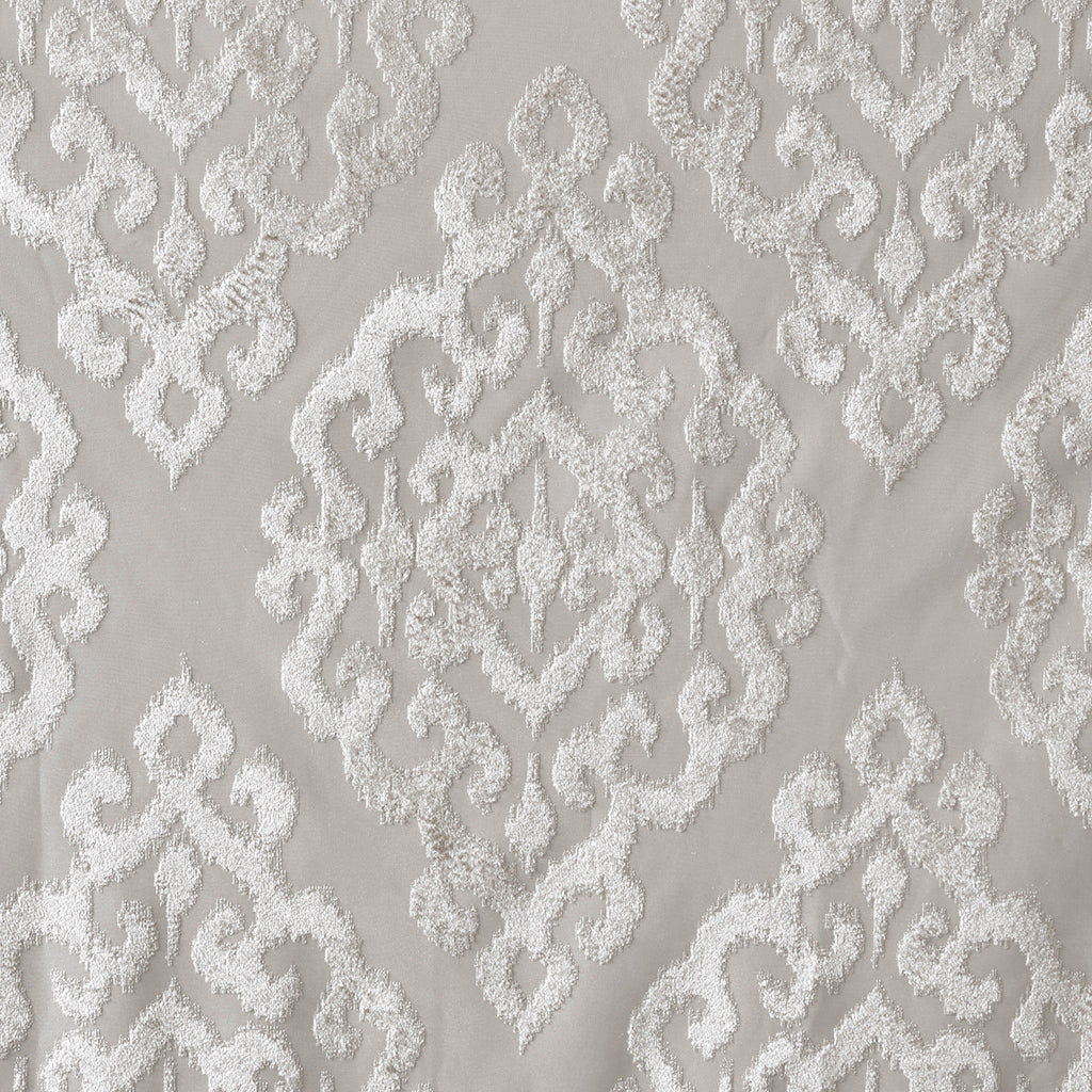 Knitted jacquard damask total blackout grommet top curtain panel (only 1 pc panel)