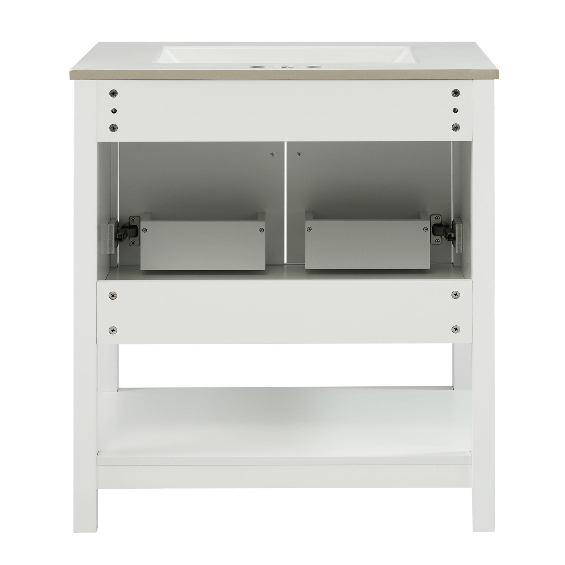 Elegant Bathroom Vanity With Ceramic Sink And Versatile Storage - Best Buy Furniture