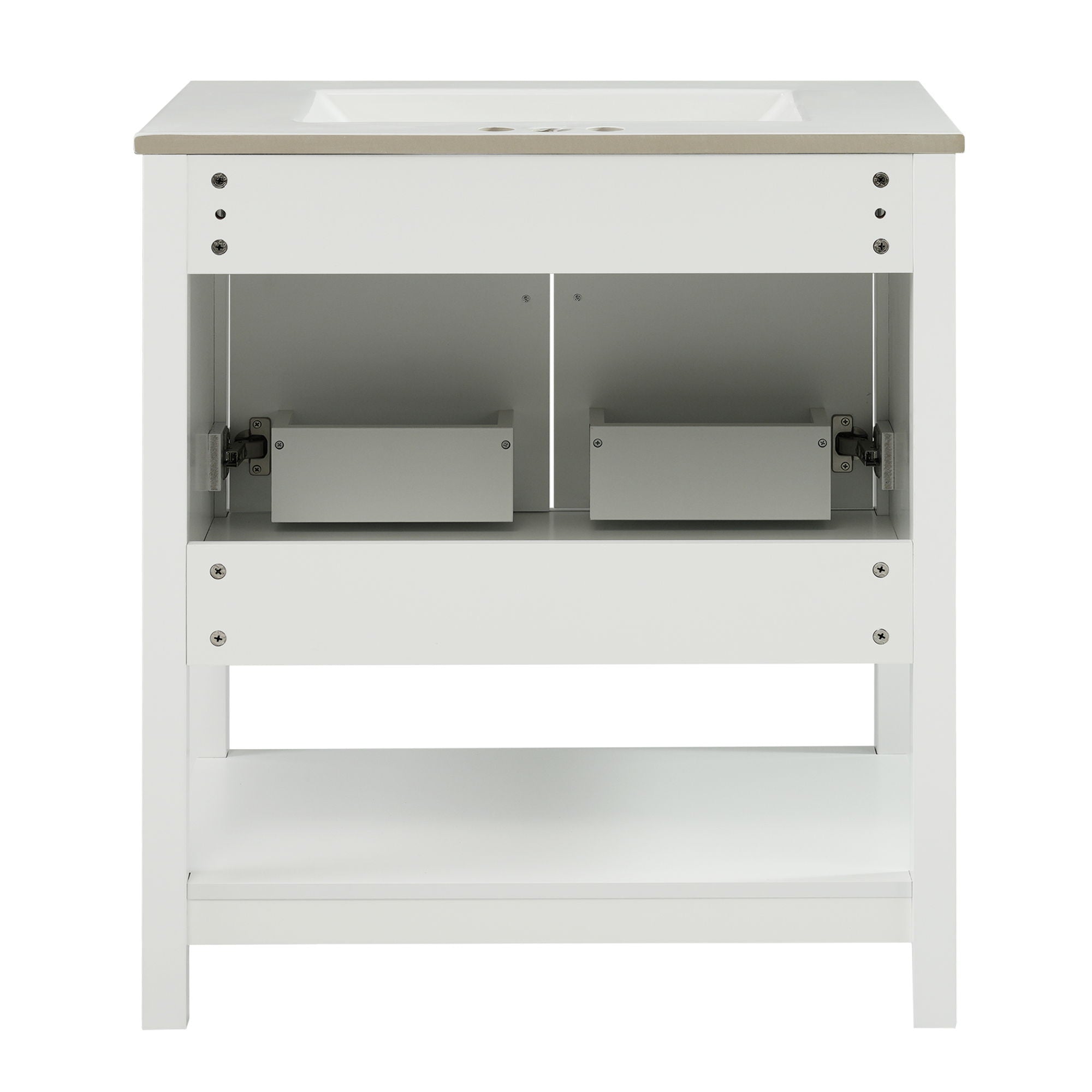 Elegant Bathroom Vanity With Ceramic Sink And Versatile Storage - Best Buy Furniture