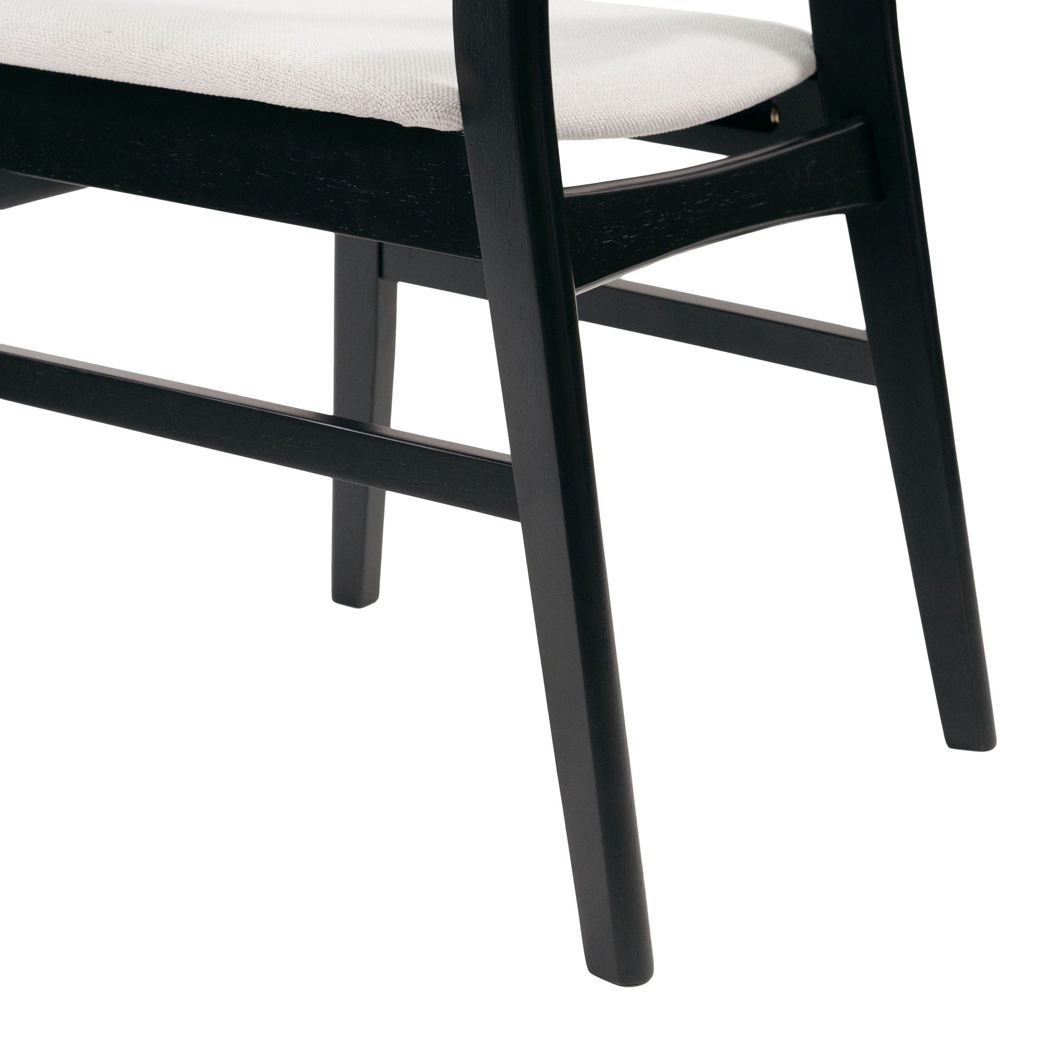 Mid Century Dining Chairs With Cushioned Seats And Wood Frame (Set of 2)