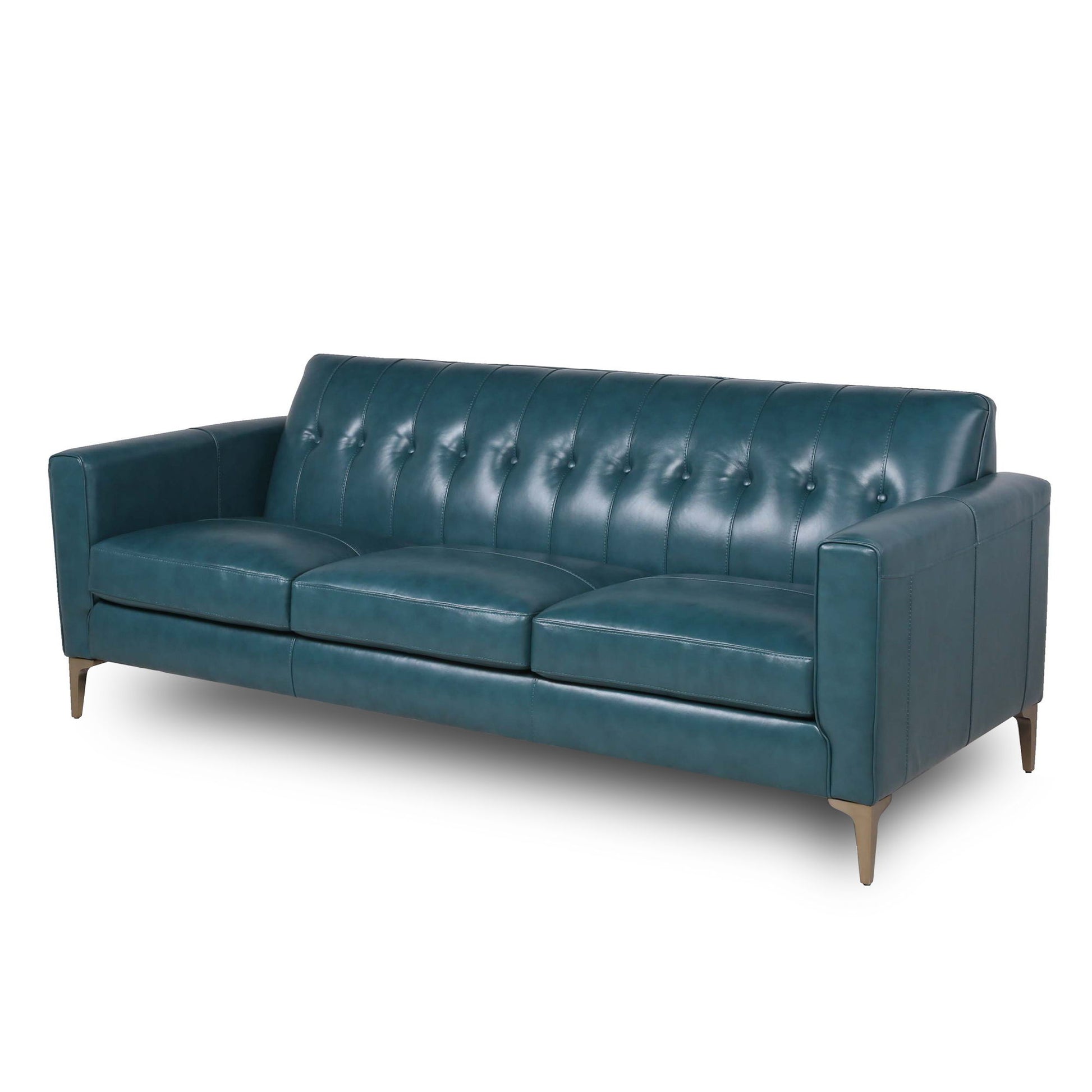 Mid-Century Tufted Leather Sofa - Best Buy Furniture