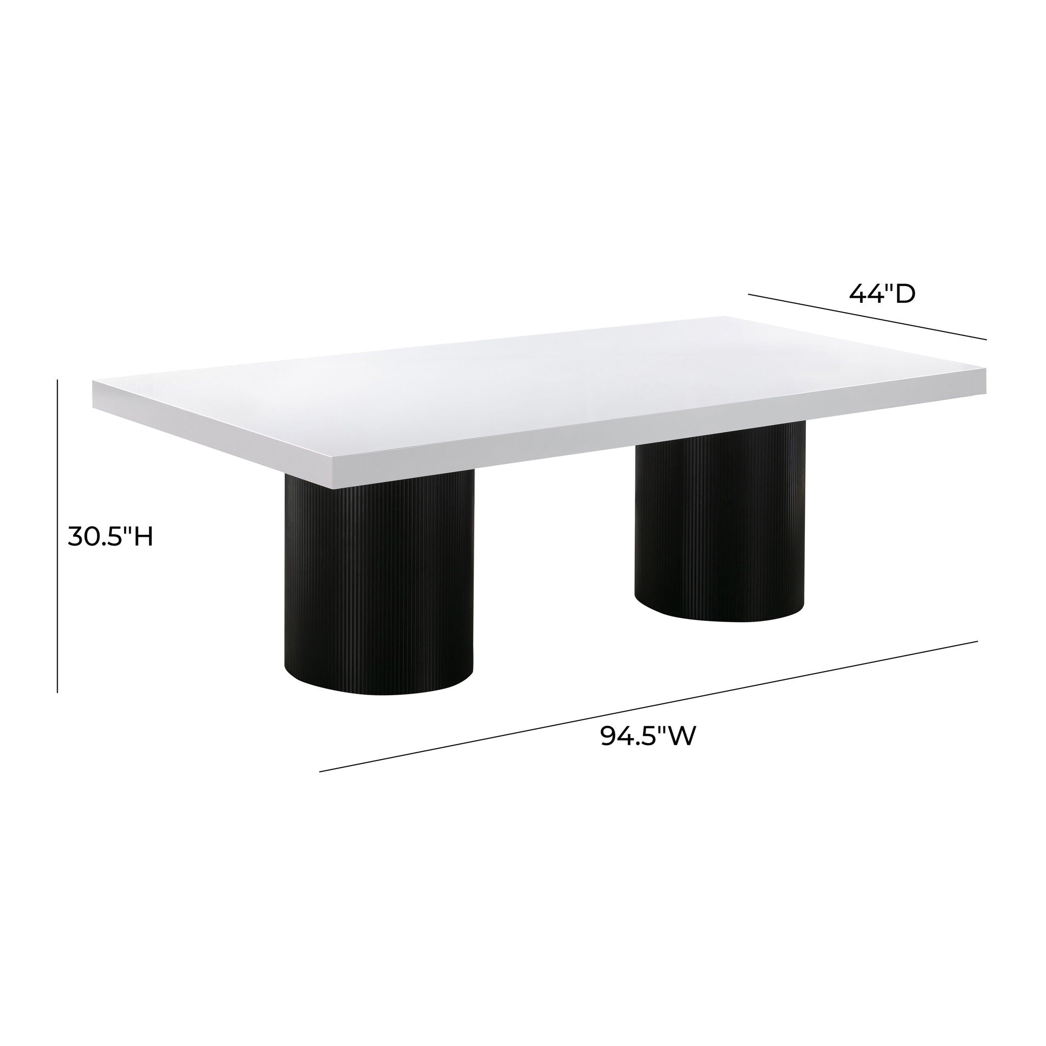 Nova - Lacquer Dining Table - White
