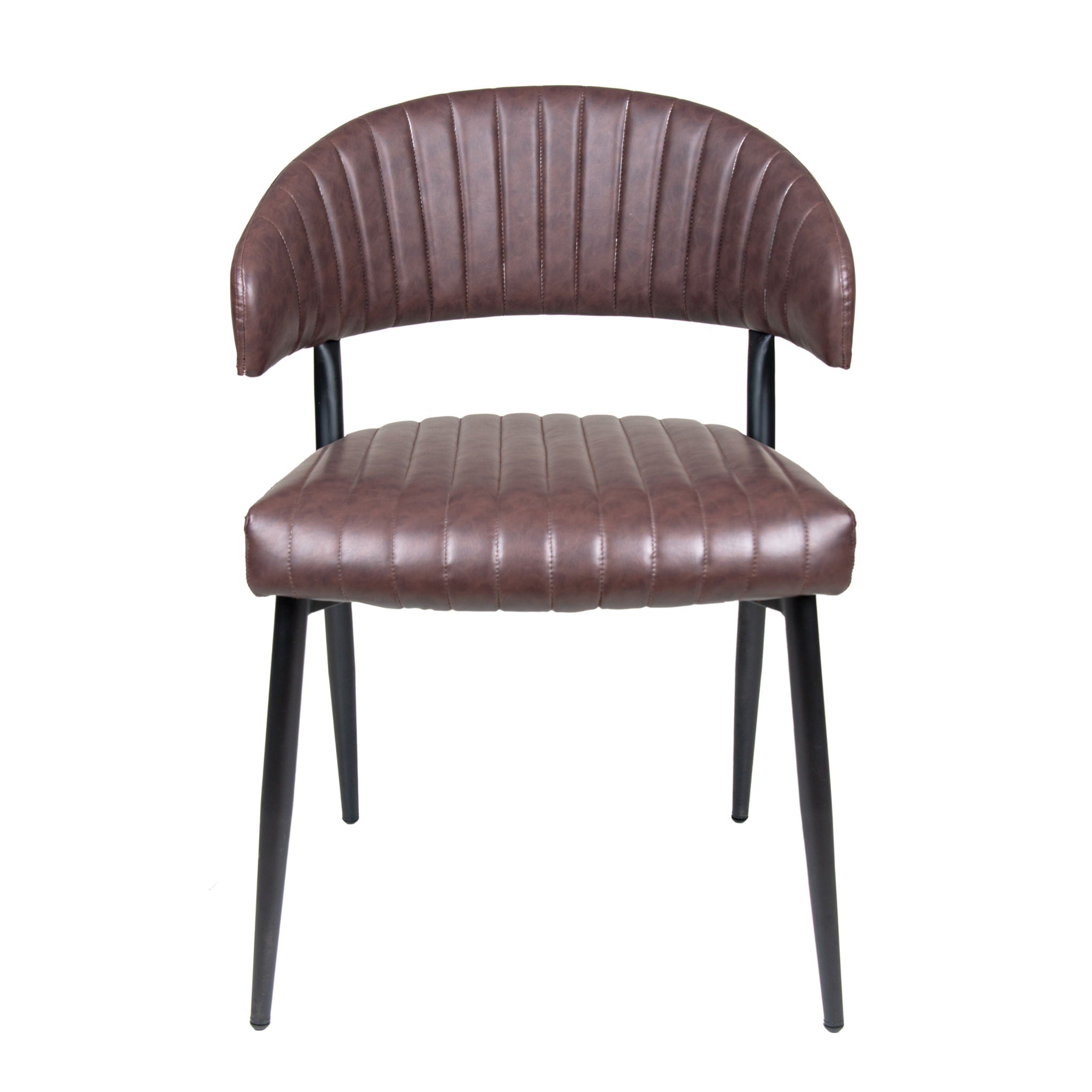 5 Pieces Modern Faux Leather And Metal Dining Set