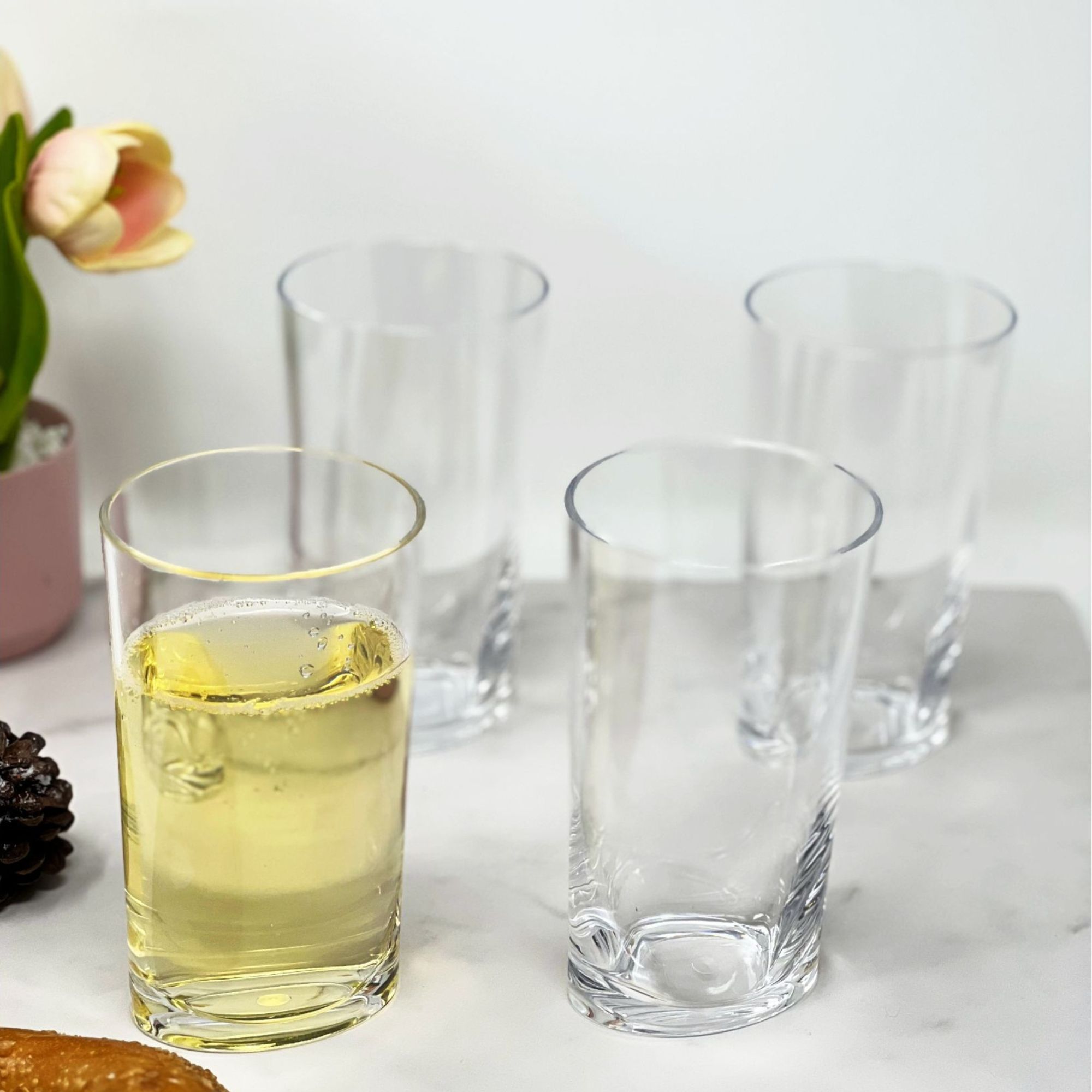 Leading Ware Oval Halo Acrylic Glasses Drinking Set