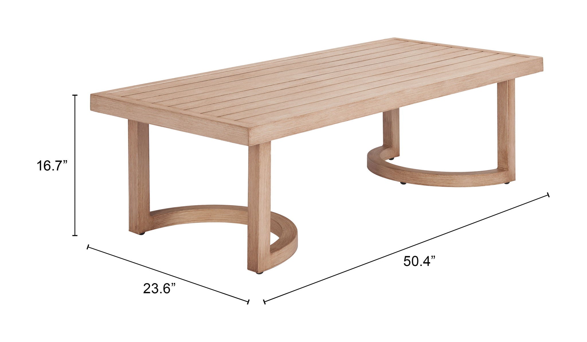 Leto - Outdoor Coffee Table - Brown