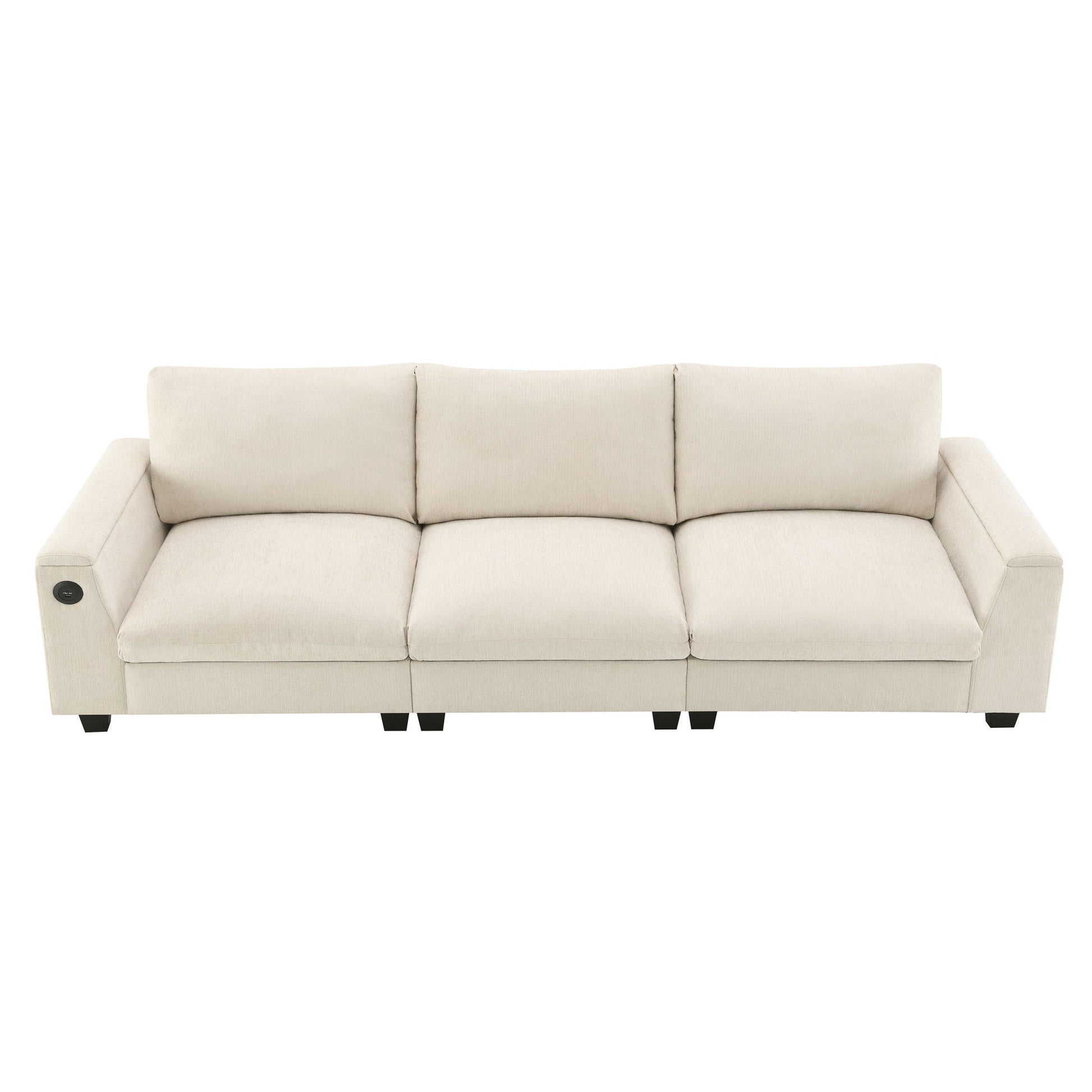 Sectional With Bluetooth Speaker Comfy Cloud Couch Set With Drop Down Table Cup Holders, USB Charger Storage Armrest Wide Seat Sofa - Best Buy Furniture