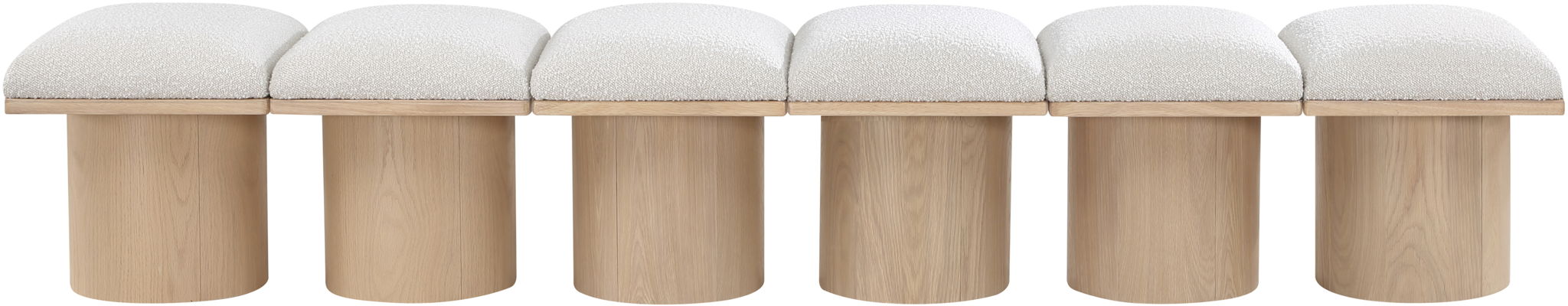 Pavilion - 6 Piece Modular Bench With Natural Base