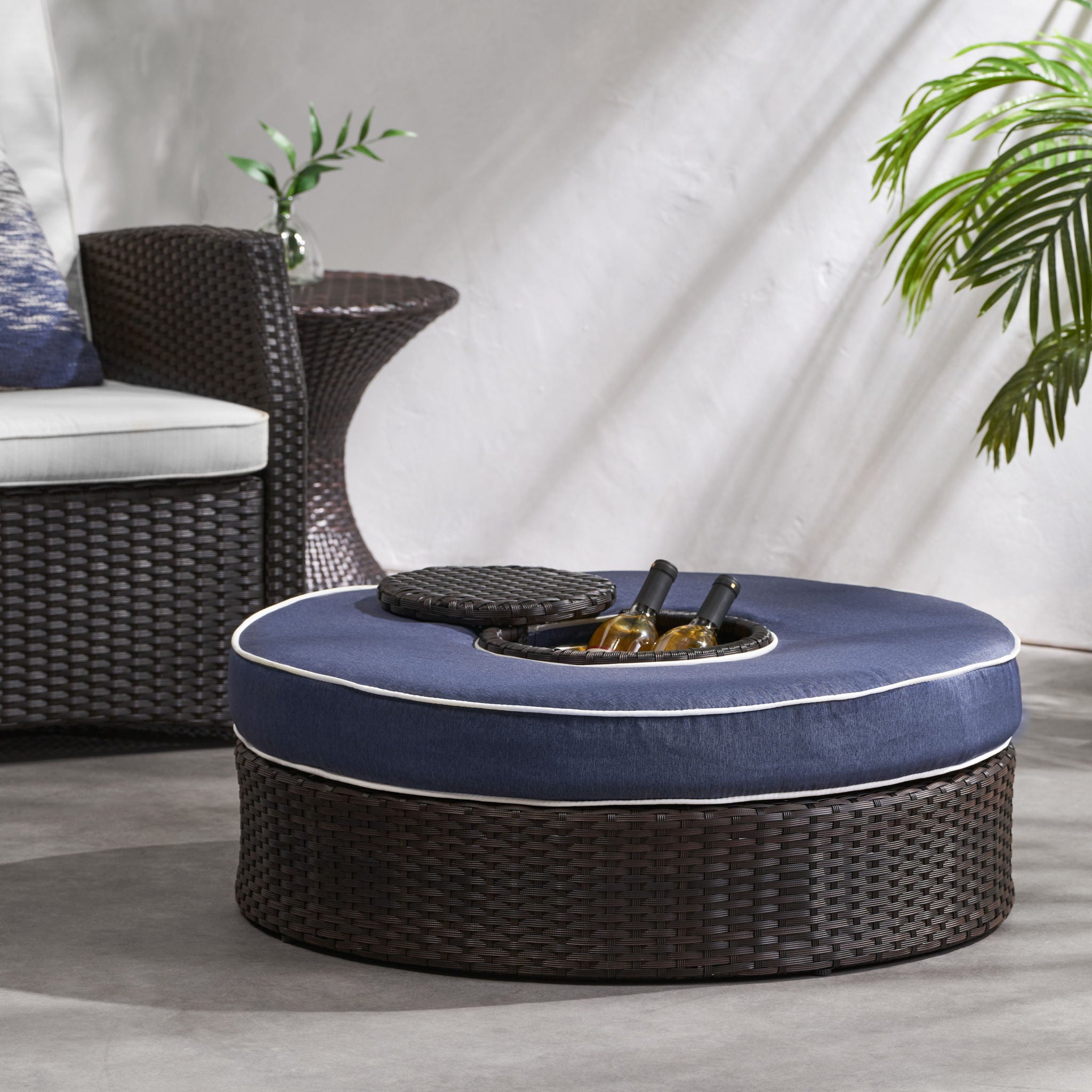 Madras - Ottoman With Ice Bucket