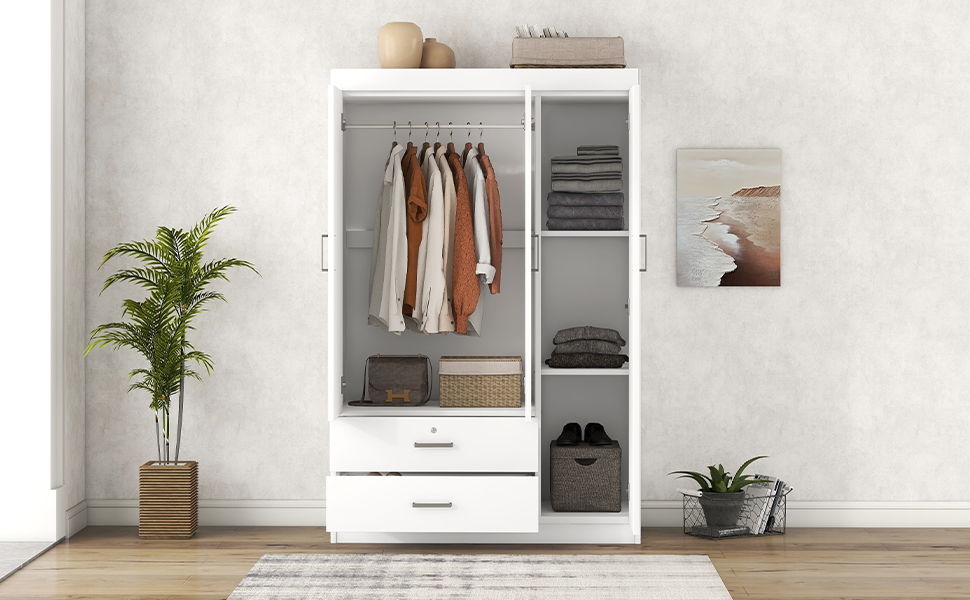 3 Door Wardrobe With 2 Drawers