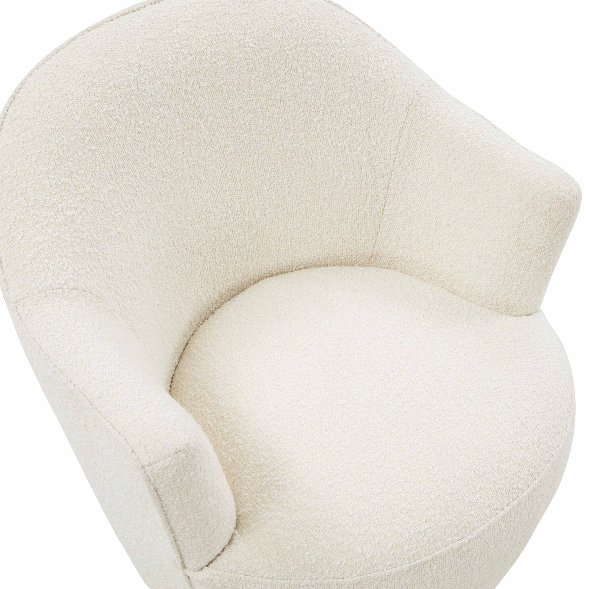 Skyla - Boucle Swivel Chair - Beige