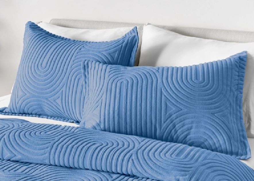 BedGear Performance King Duvet Set - Stonewash Blue/Racetrack