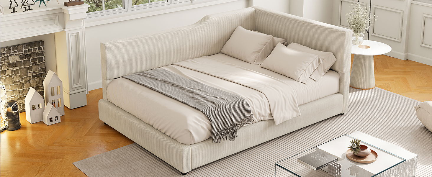 L Shaped Upholstered Daybed