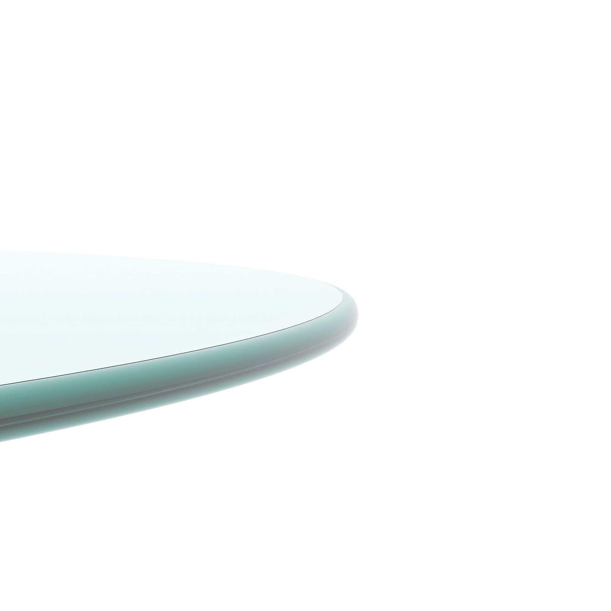 20" Round Tempered Glass Table Top Clear Glass 1 / 4" Thick Round Polished Edge - Transparent - Best Buy Furniture