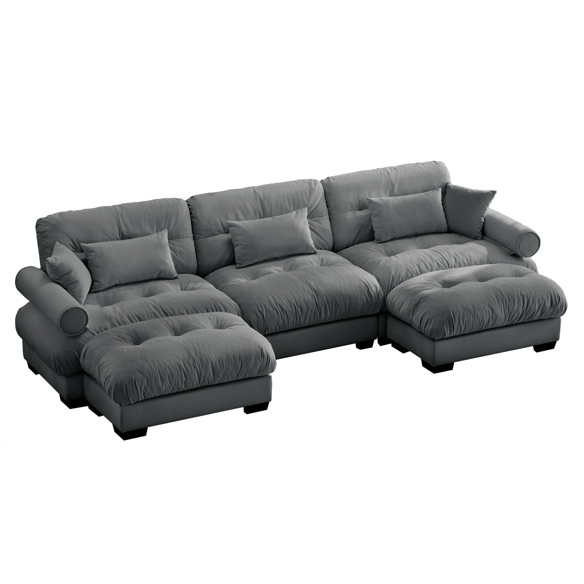 Super Comfort Oversized Modular Sectional Sofa With Movable Ottoman - Best Buy Furniture