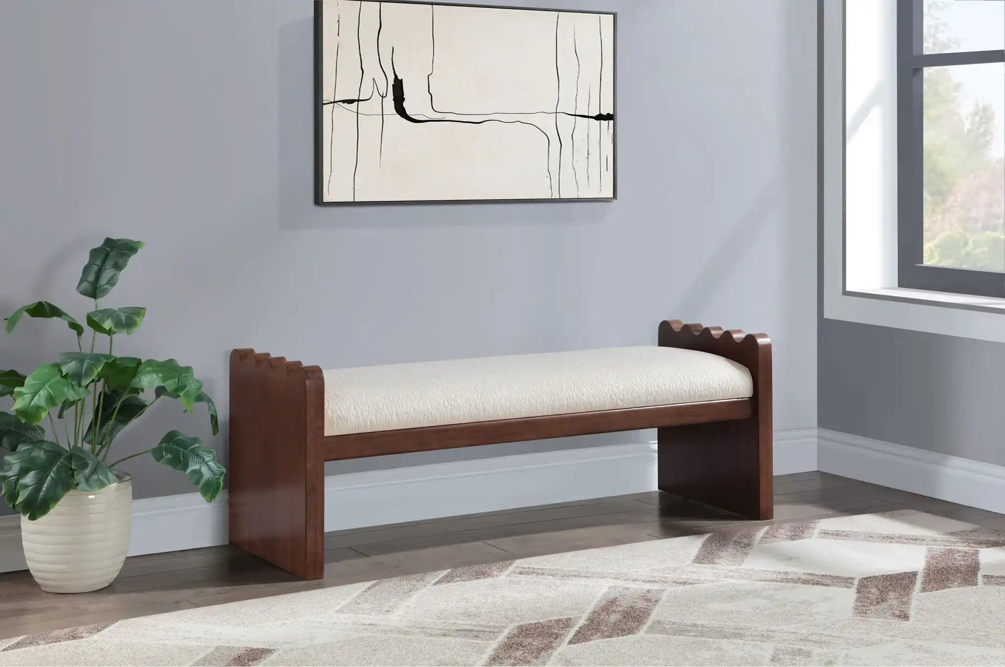 Sonia - Bench With Brown Base
