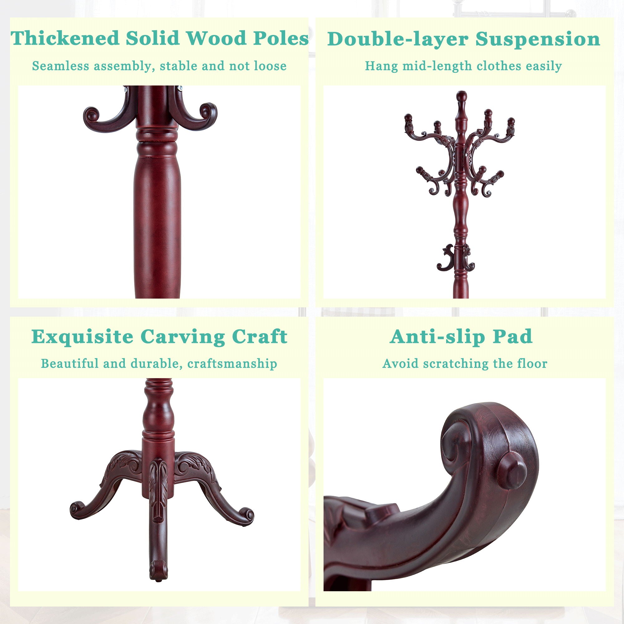 Multifunctional Coat And Hat Rack With Resin Stainless Steel Storage