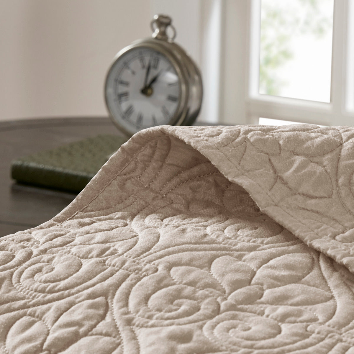 Reversible Quilt Set Khaki Full/Queen