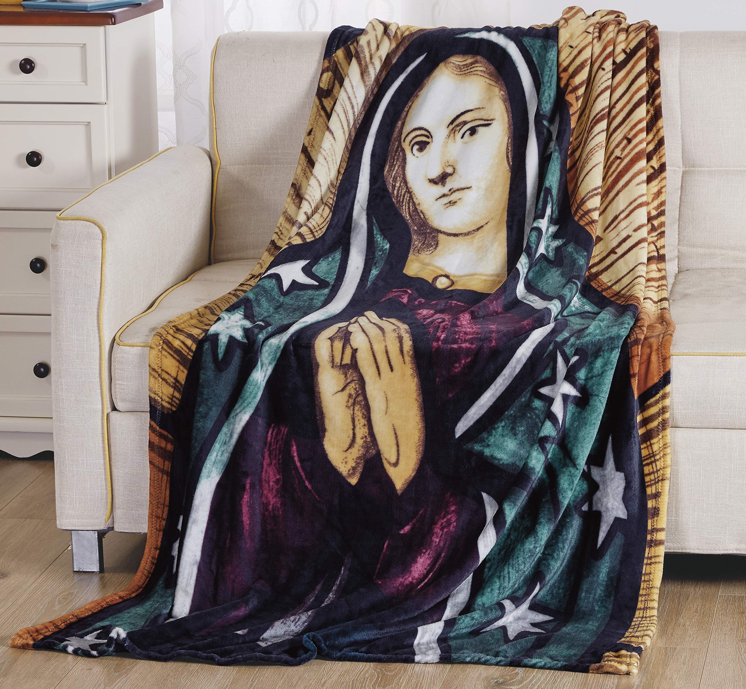 Decor&More Religious 50" x 70" Oversized Super Soft Microplush Throw Blanket - Best Buy Furniture