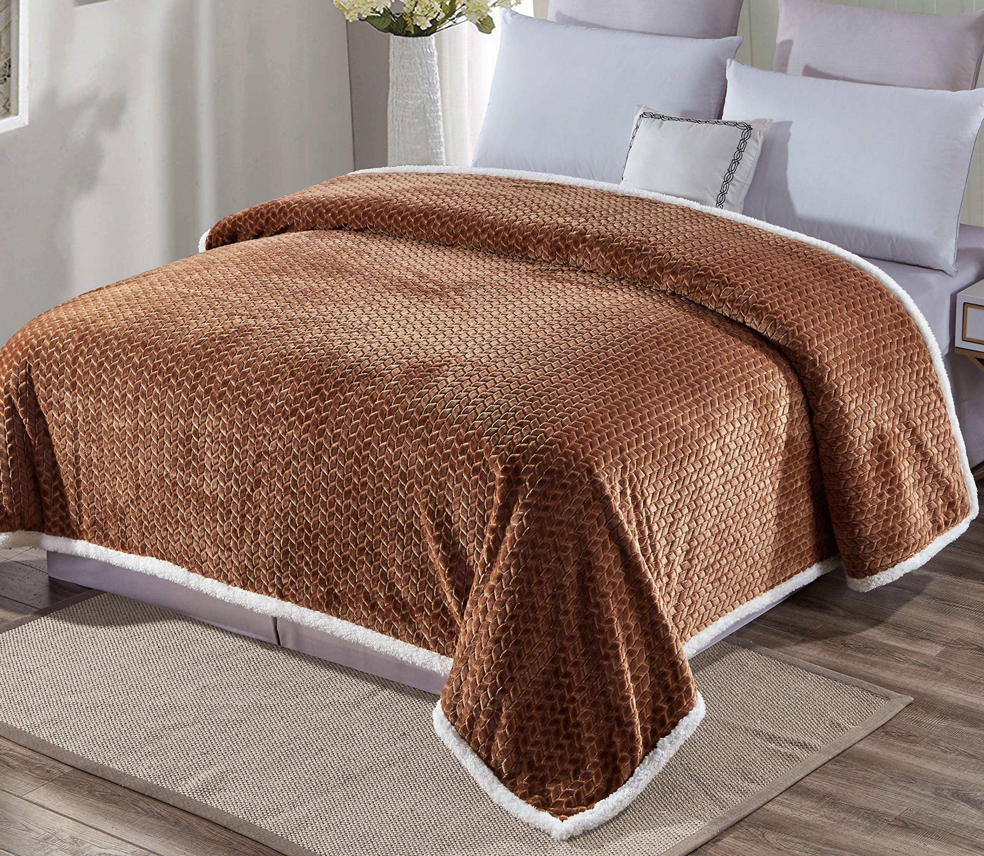 Decor&More Home Essentials Braided Sherpa Blanket - Best Buy Furniture