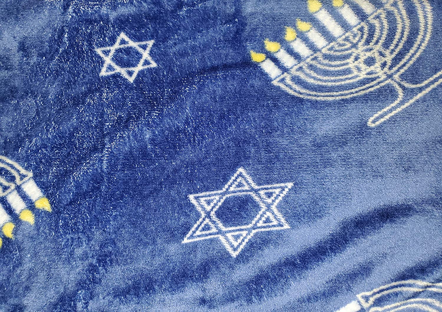 Maccabbee collection microplush holiday throw blanket (60" x 50") - hanukkah menorah
