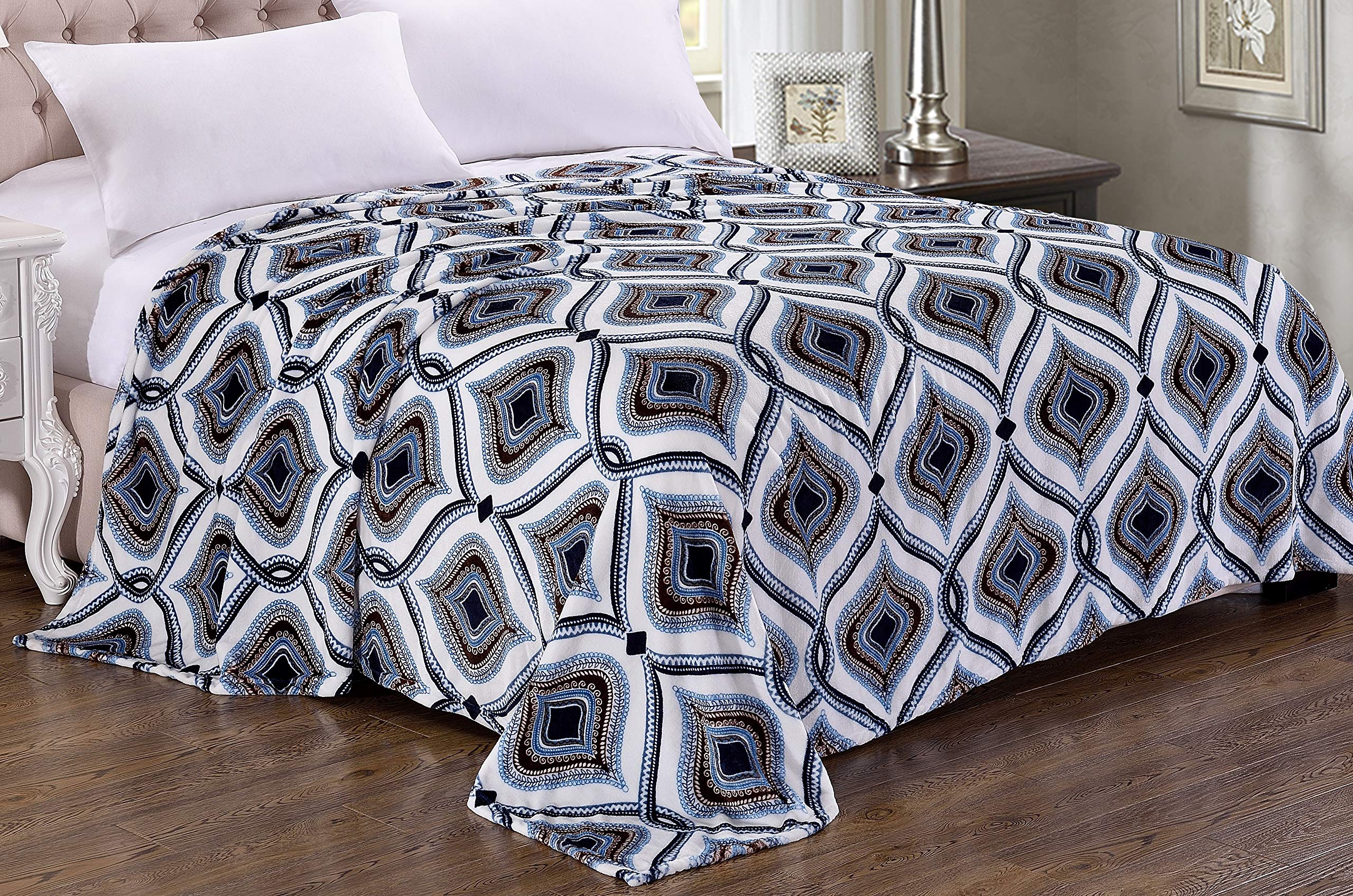 Decor&More Home Essentials Jessica Printed Microplush Blanket - Best Buy Furniture