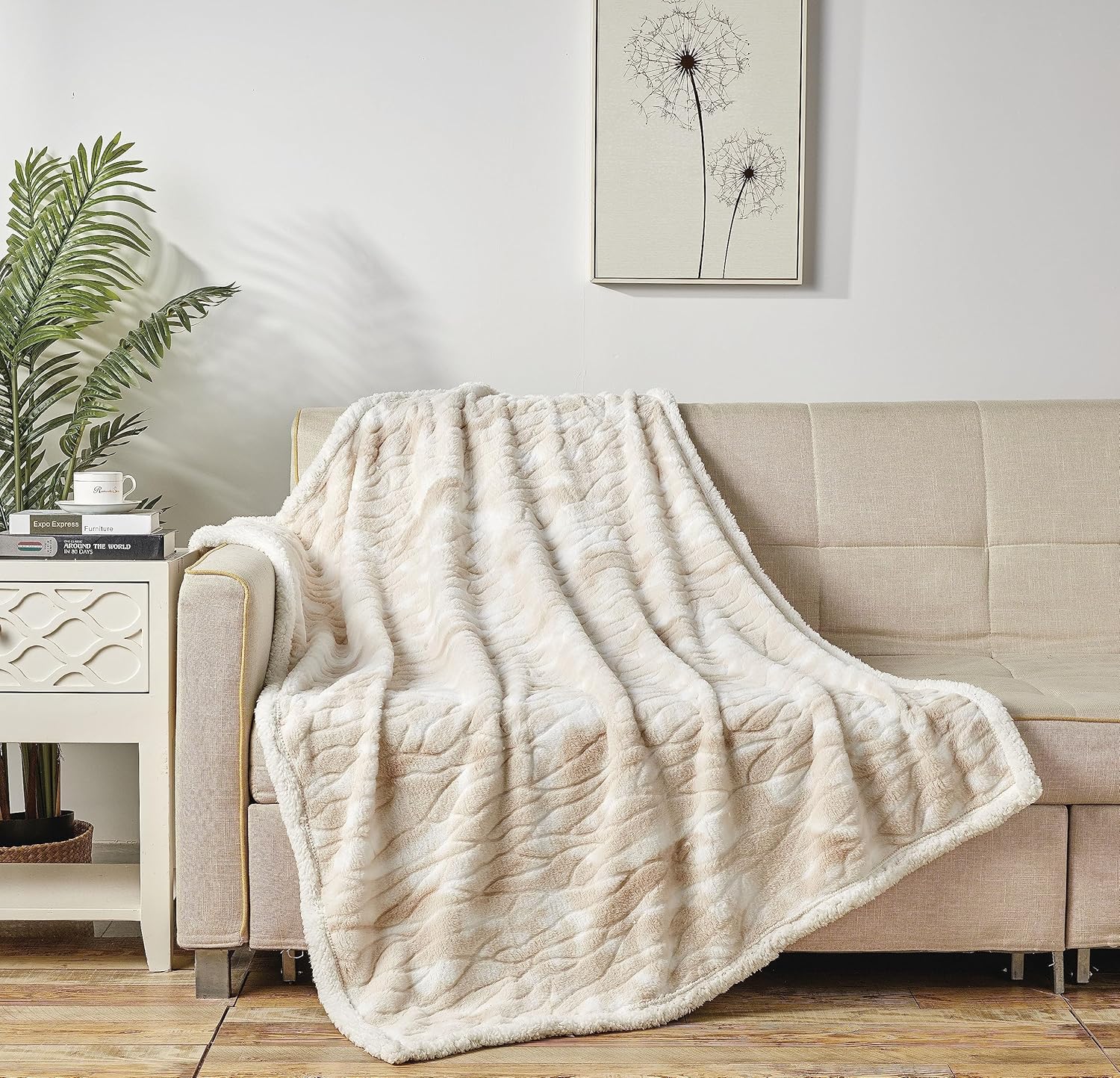 Faith, Hope, Love Home Decor Alaska Faux Fur Shaggy Plush Sherpa Throw Blanket - Best Buy Furniture