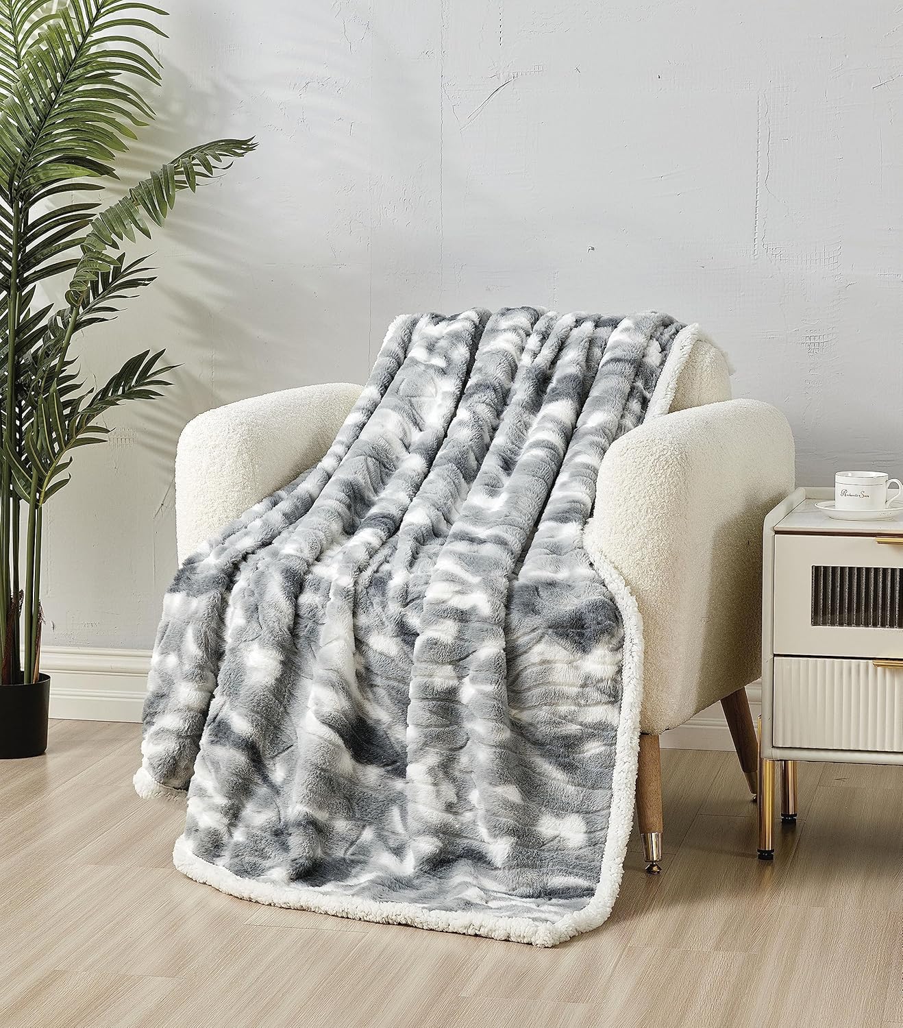 Faith, Hope, Love Home Decor Alaska Faux Fur Shaggy Plush Sherpa Throw Blanket - Best Buy Furniture