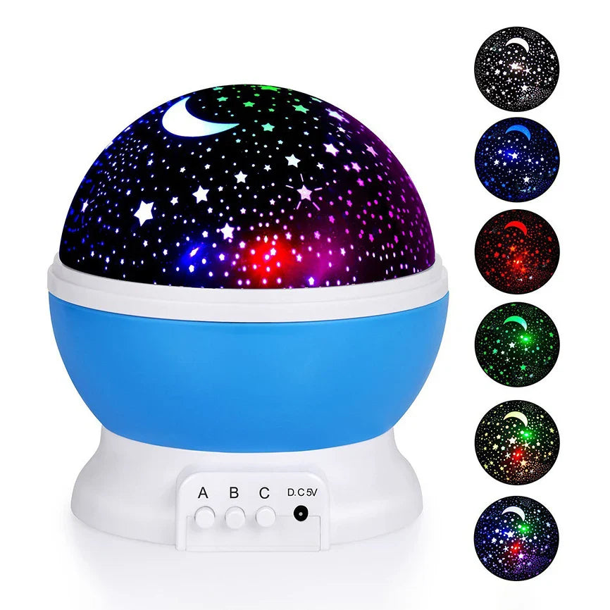 360° Rotating Galaxy Projector – LED Nebula Star Night Light for Kids Room