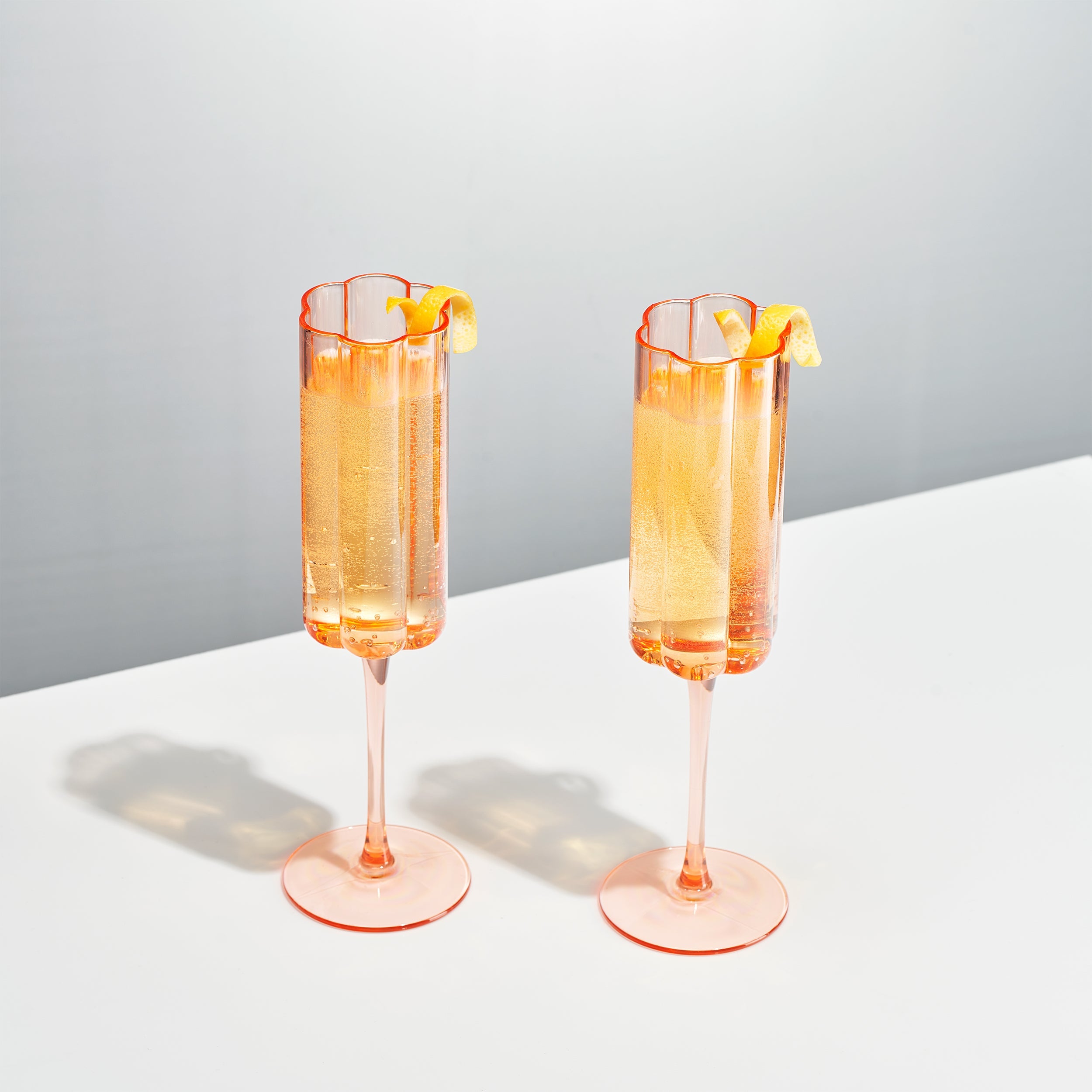 Tide Champagne Flute Glassware, Set of 2