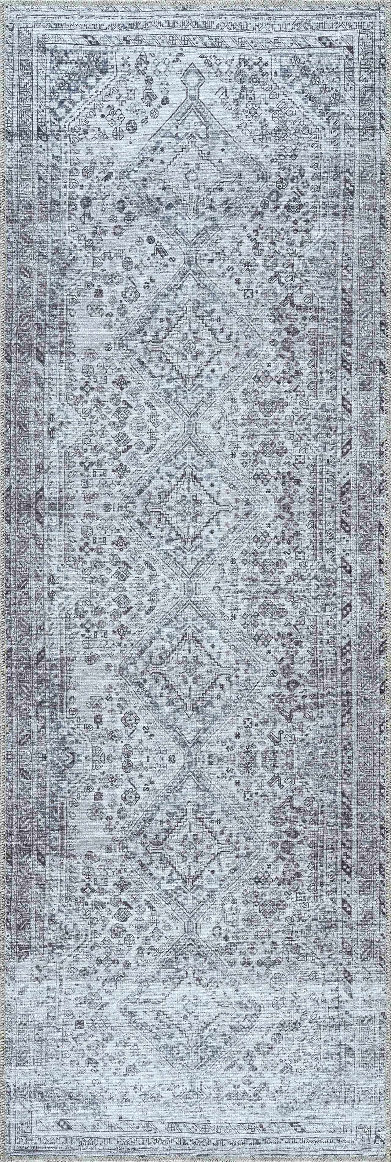 Barny Gray Denim Washable Rug