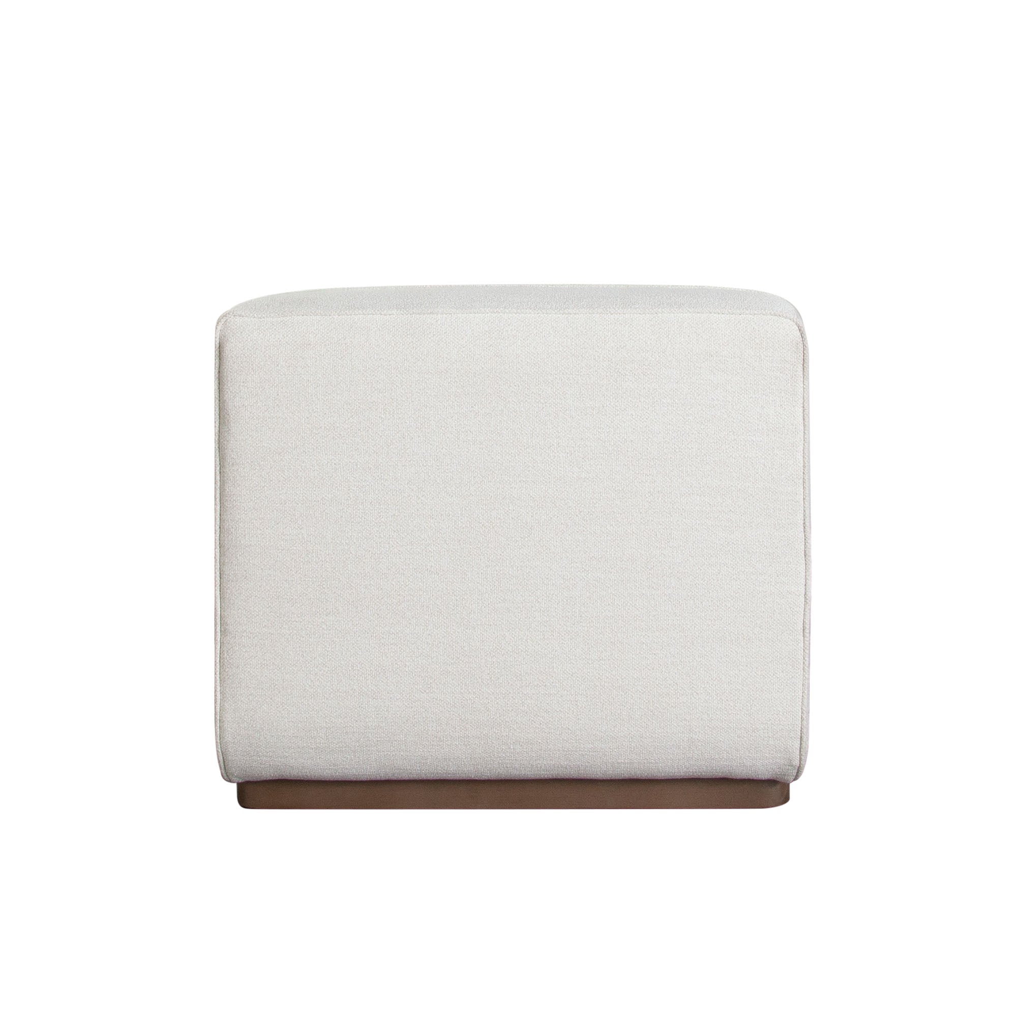 Aspen Armless Chair in Cream Polyester Fabric with Wood Trim by Diamond Sofa