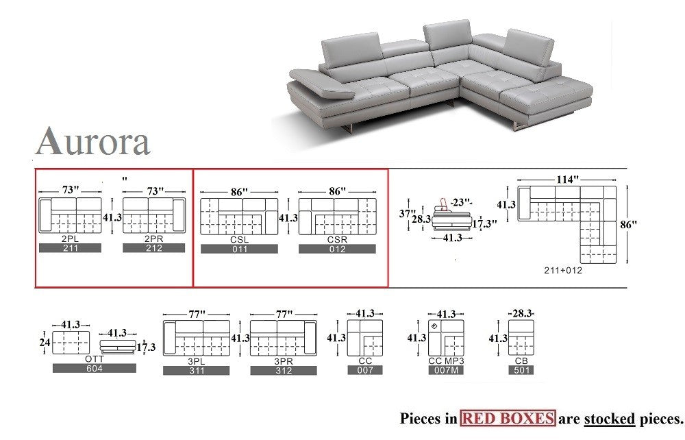 Aurora Sectional Sofa J&M