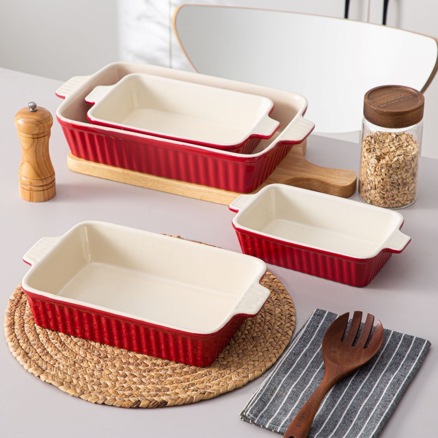 Red Bakeware Set of 4