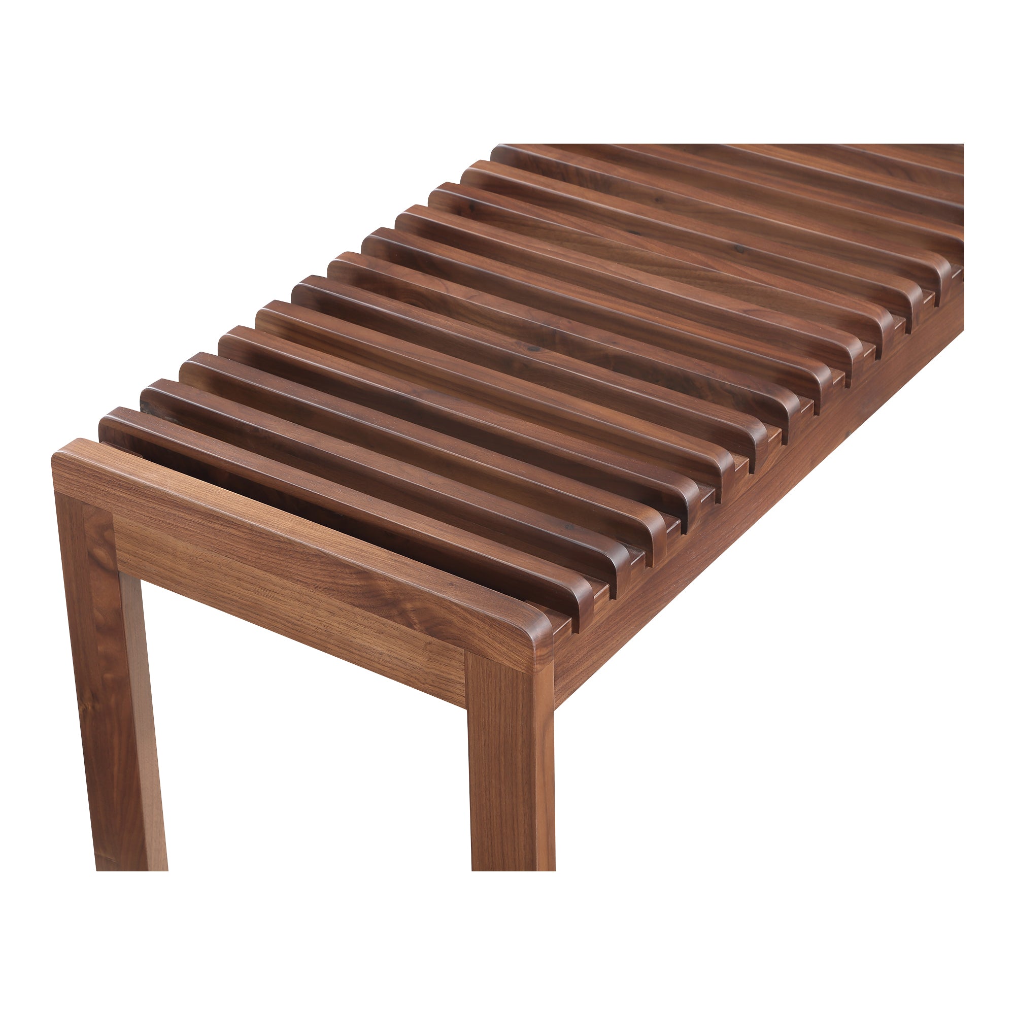 Rohe Bench Walnut Brown - Moes Home