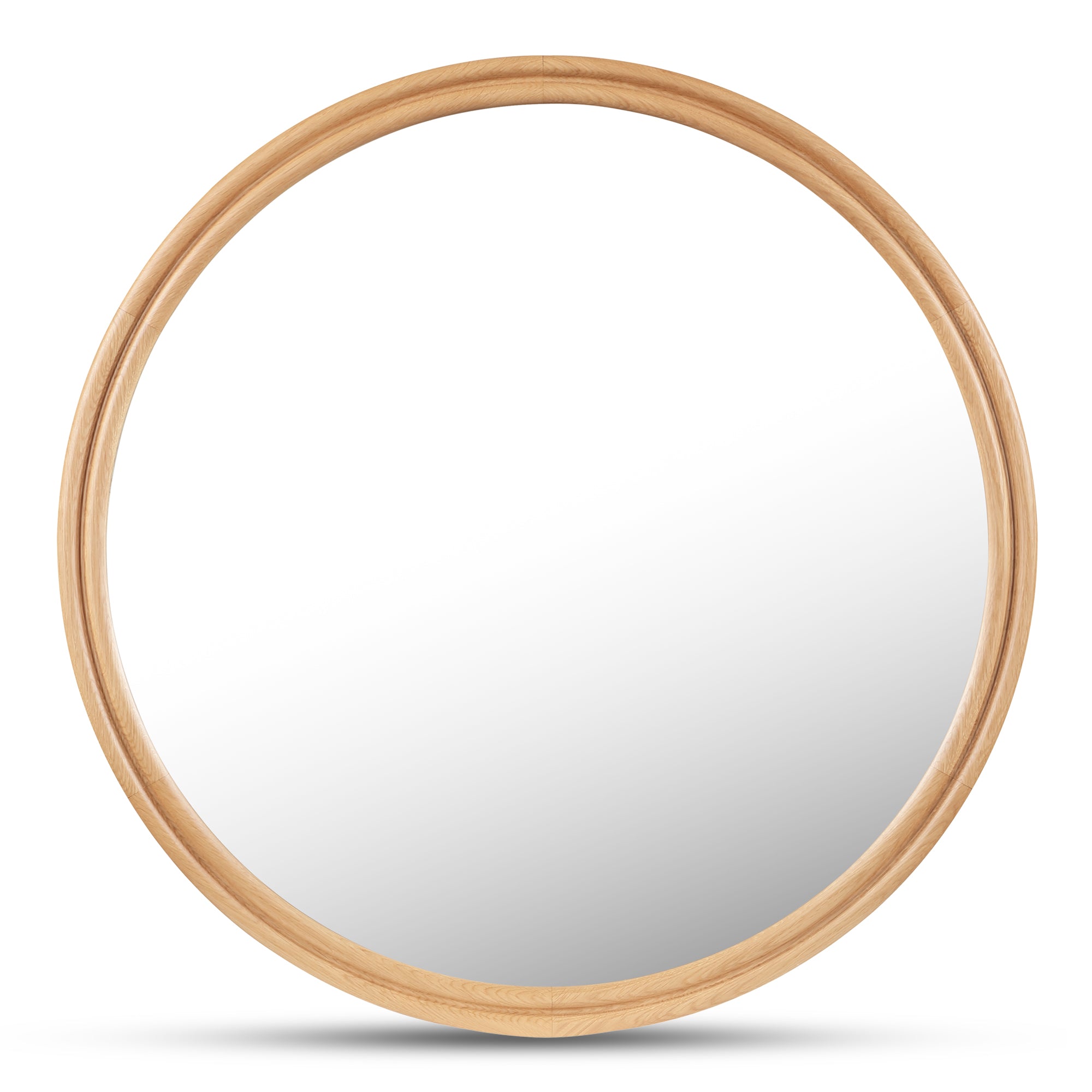 Alcott Large Round Mirror Walnut