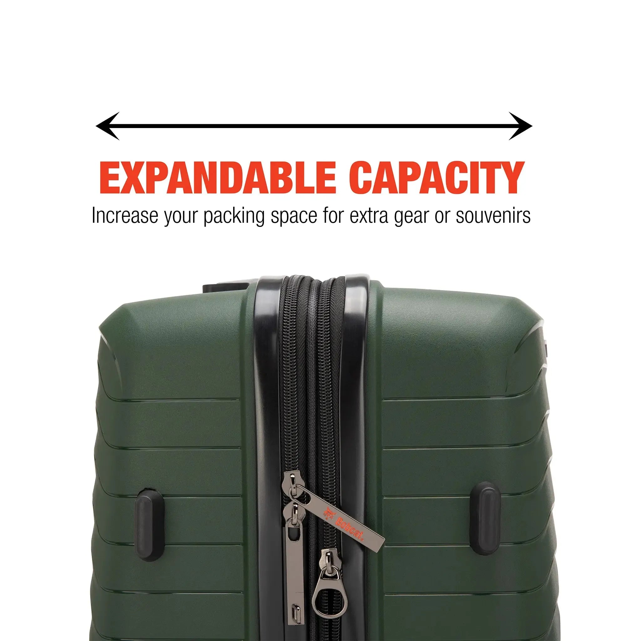 Excavator 3 Piece Expandable Tough Luggage Set