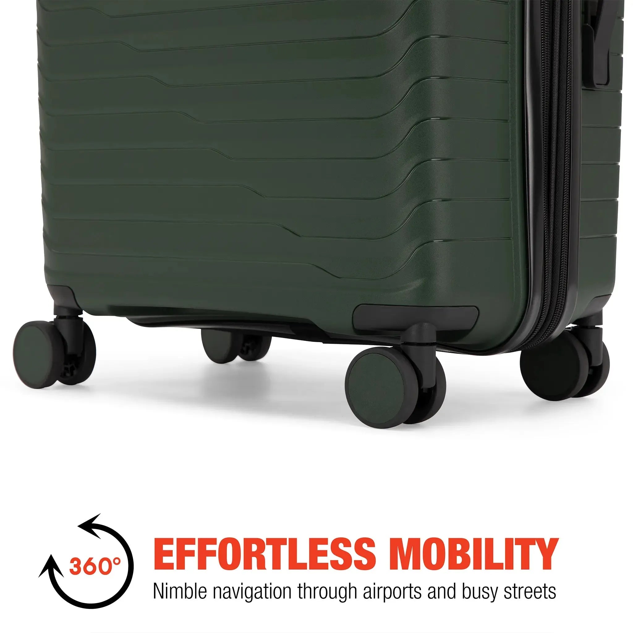 Excavator 3 Piece Expandable Tough Luggage Set