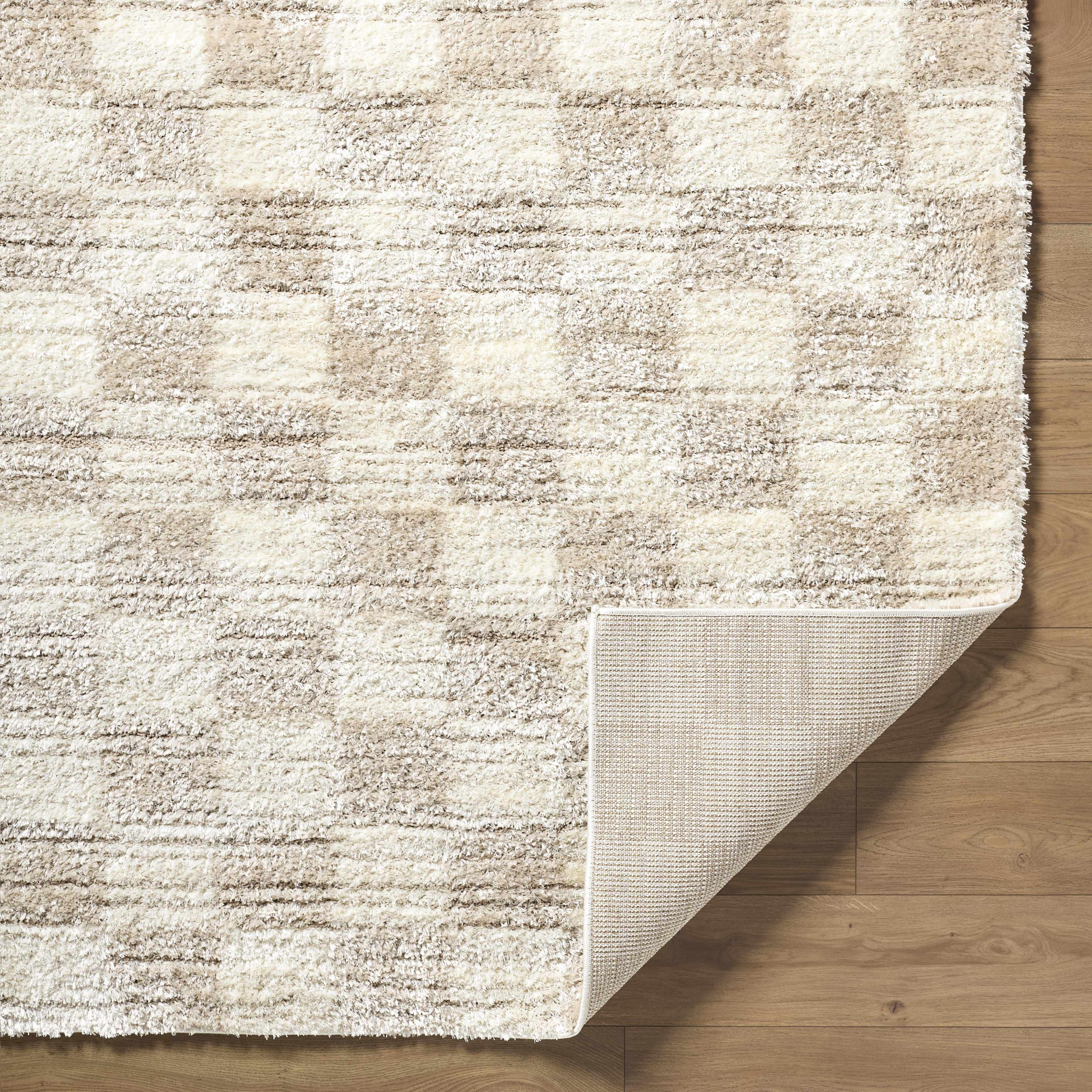 Belita Beige Luxe Shag Area Rug