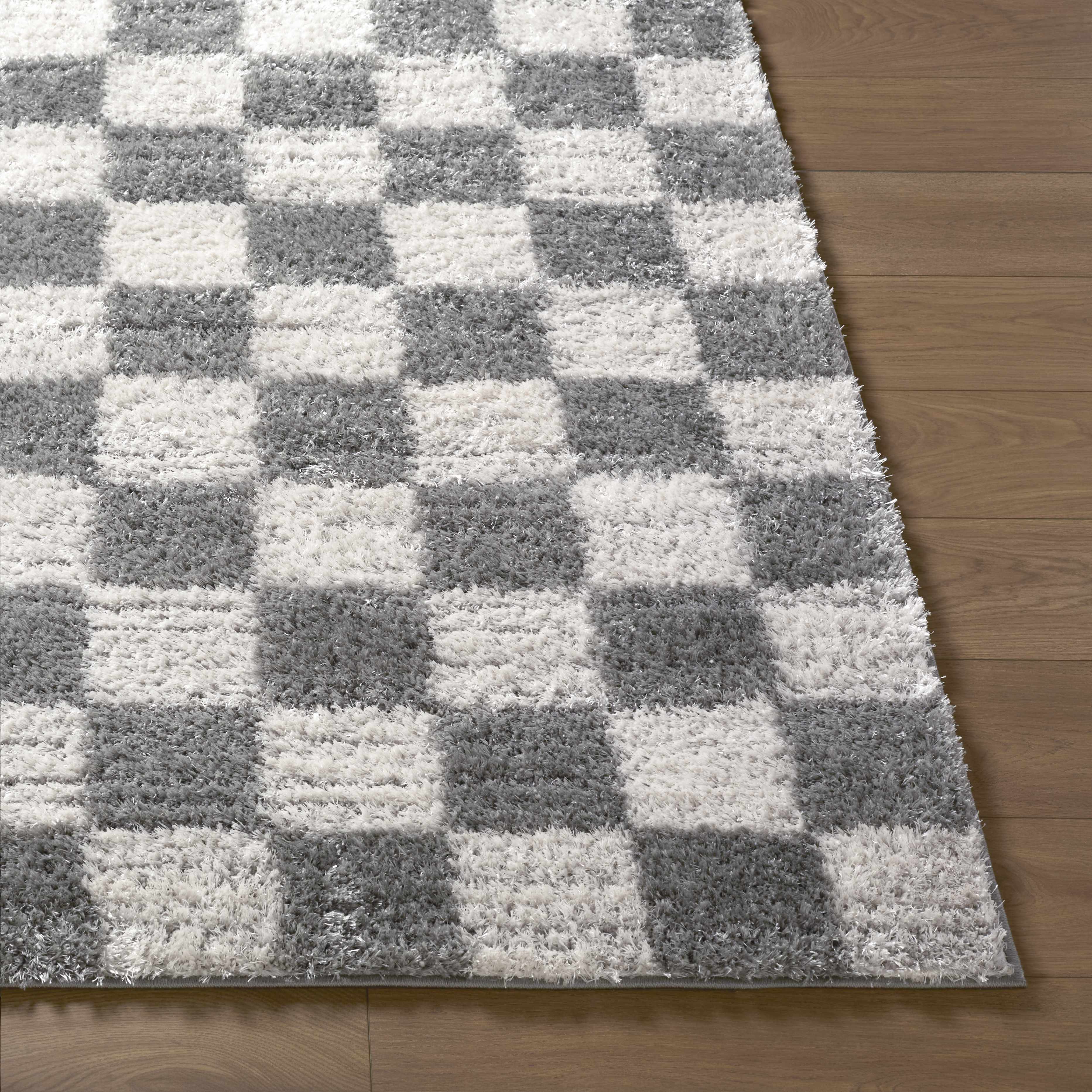 Belita Charcoal Luxe Shag Area Rug