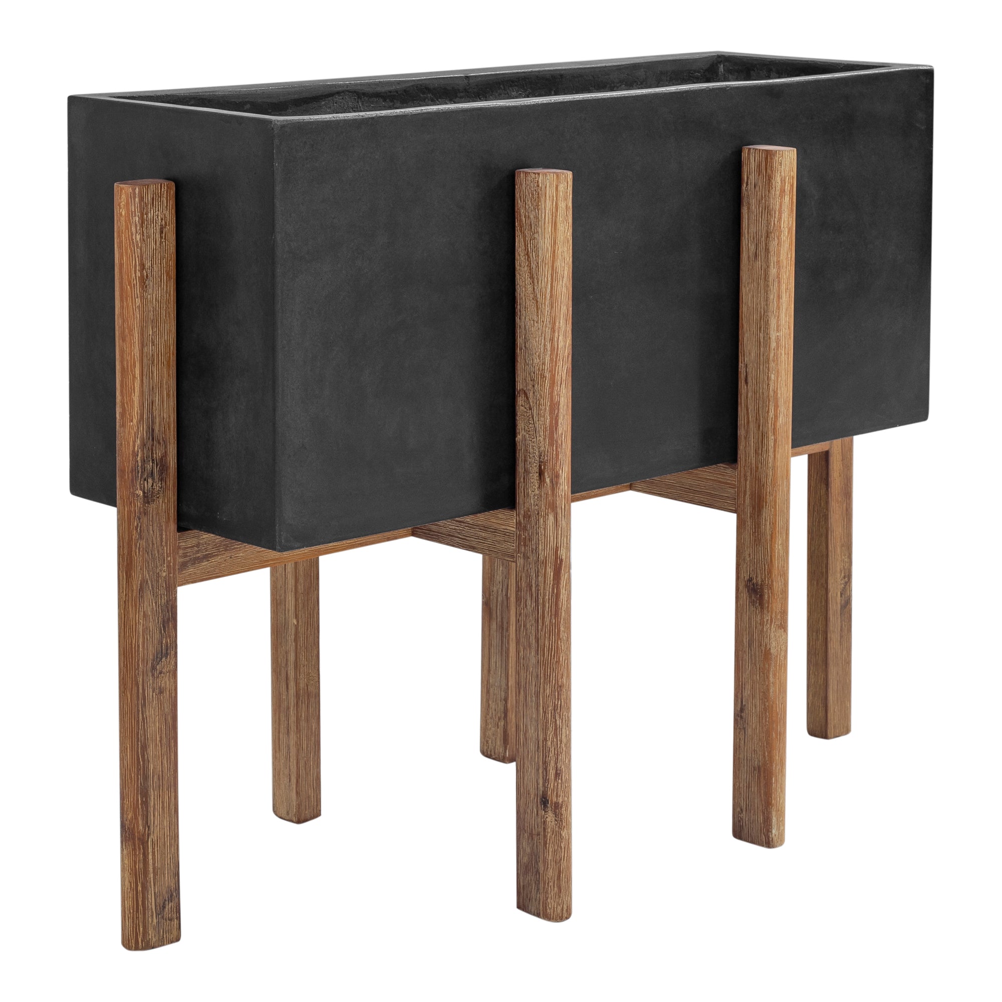 Atlantic Rectangle Planter Grey - Moes Home